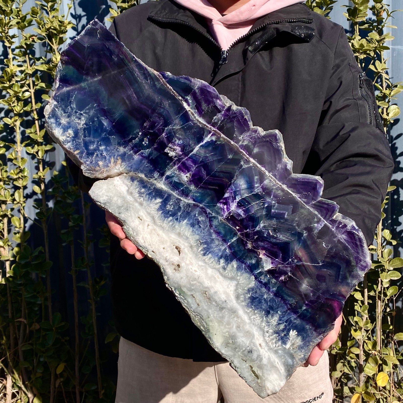 11.46LB Natural beautiful Rainbow Fluorite Crystal flake original stone specimen