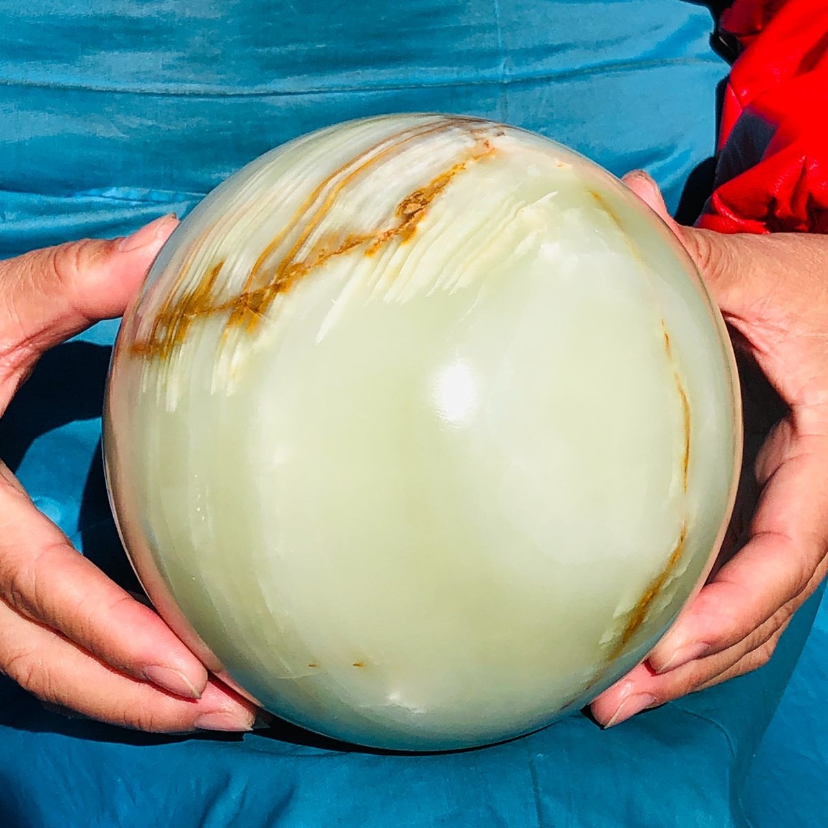 4170g Natural Afghan Jade Chakra Quartz Sphere healing ball Specimen