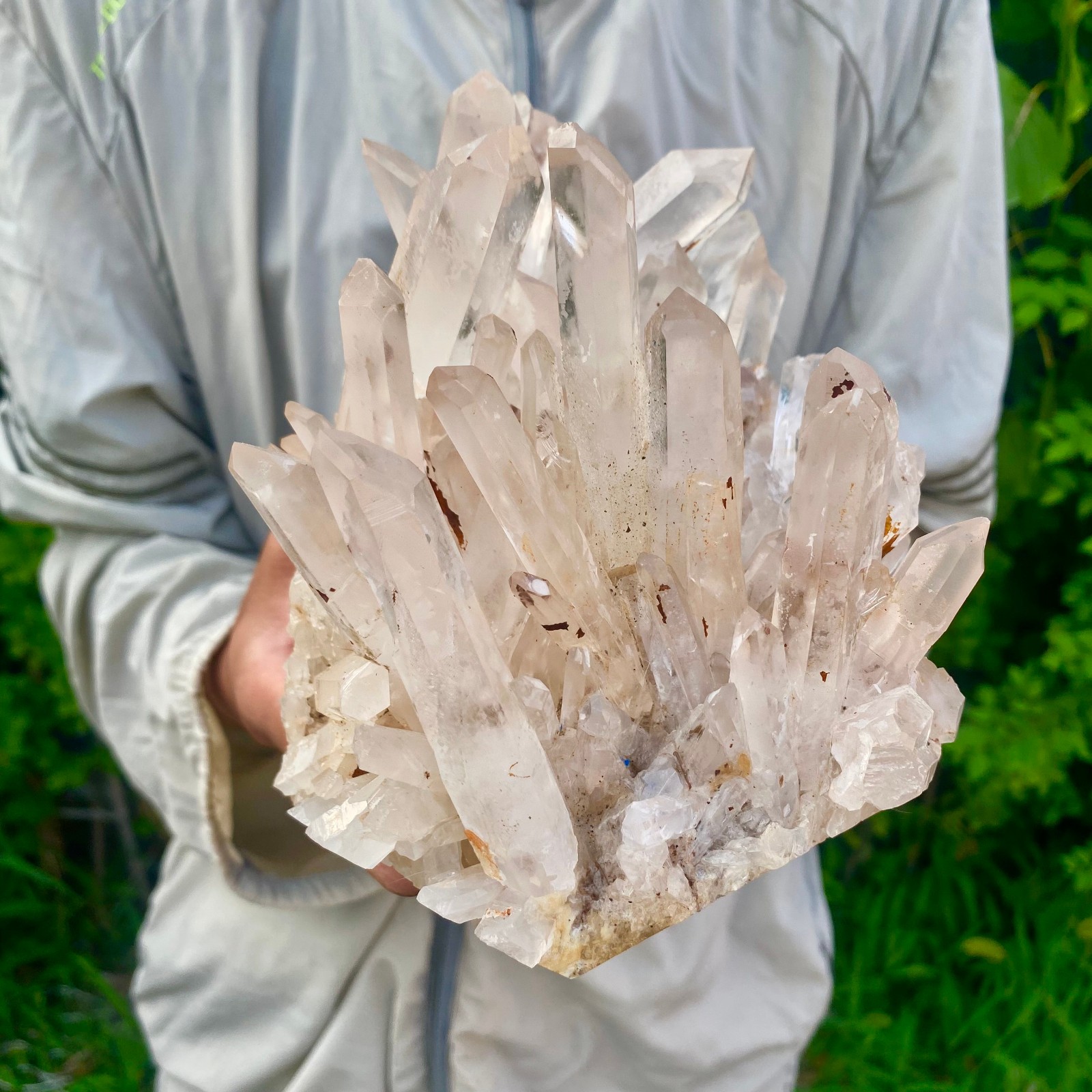 5.51LB Large Natural Clear White Crystal Quartz Cluster Energy Healing Specimen