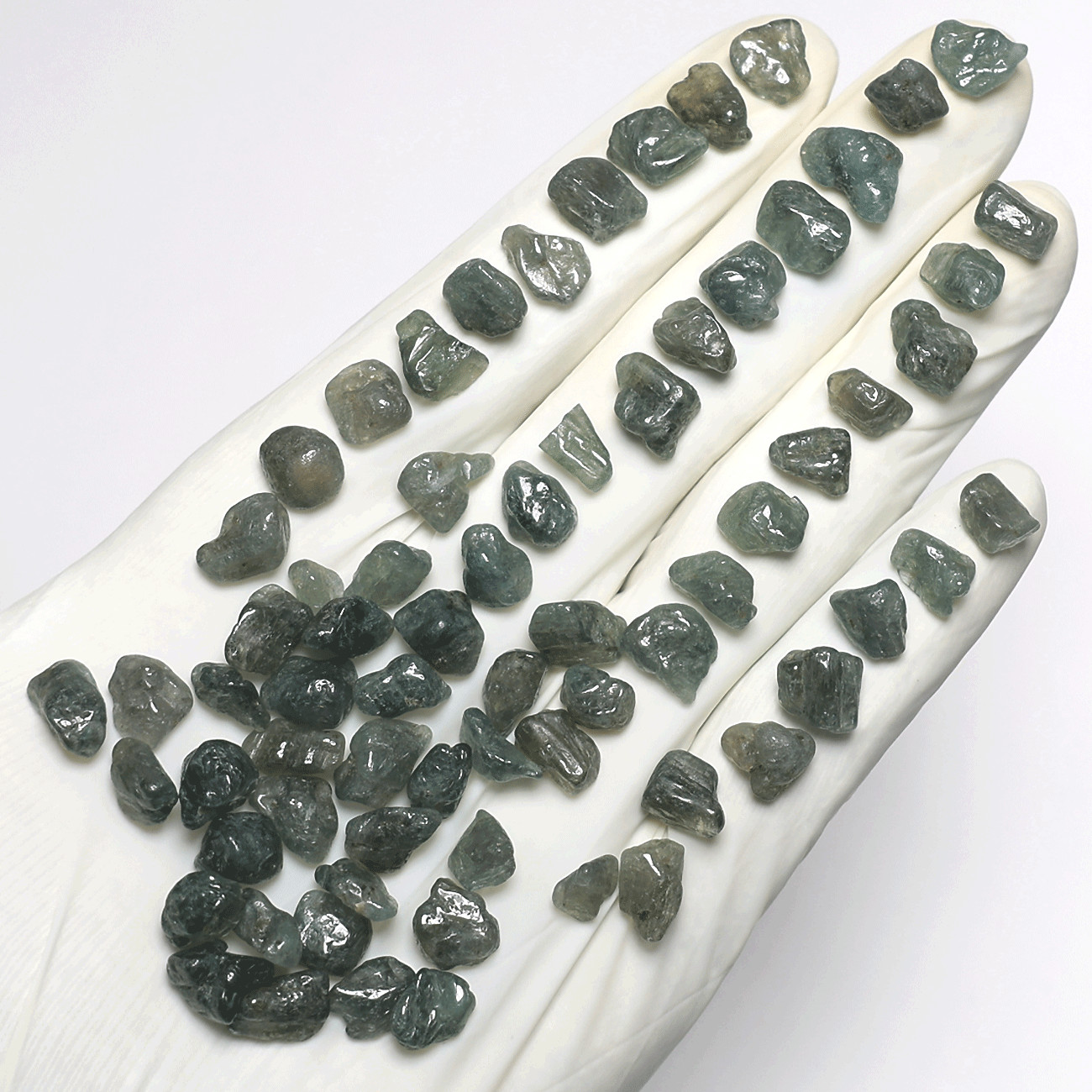 The Jewel Of Teal Waters~ 70 PC Natural Grandidierite Polished Gem Crystals Set