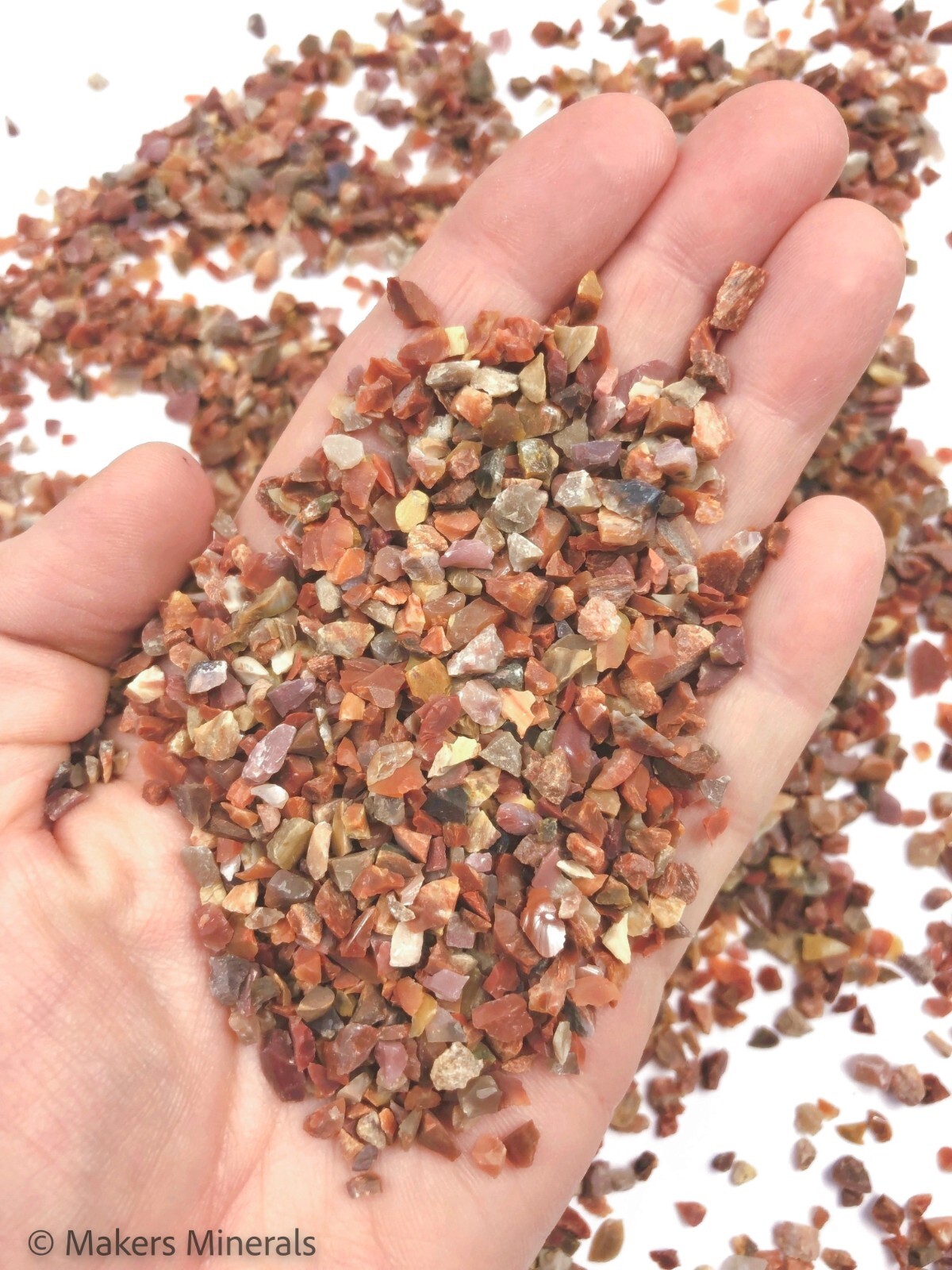 Crushed Petrified Wood, 2mm-4mm, for Stone Inlay, Resin Art, Embellishments