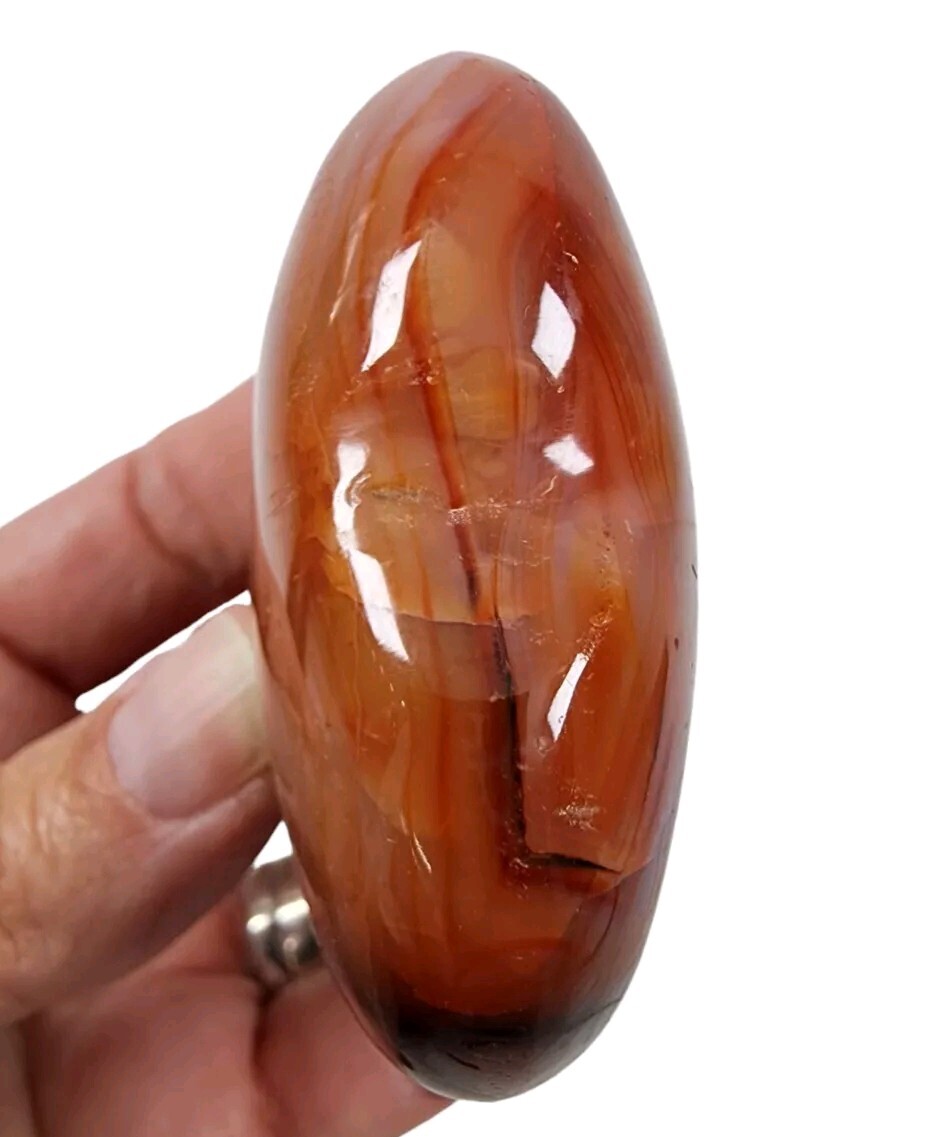 Carnelian Polished Puff Heart Madagascar 150 grams