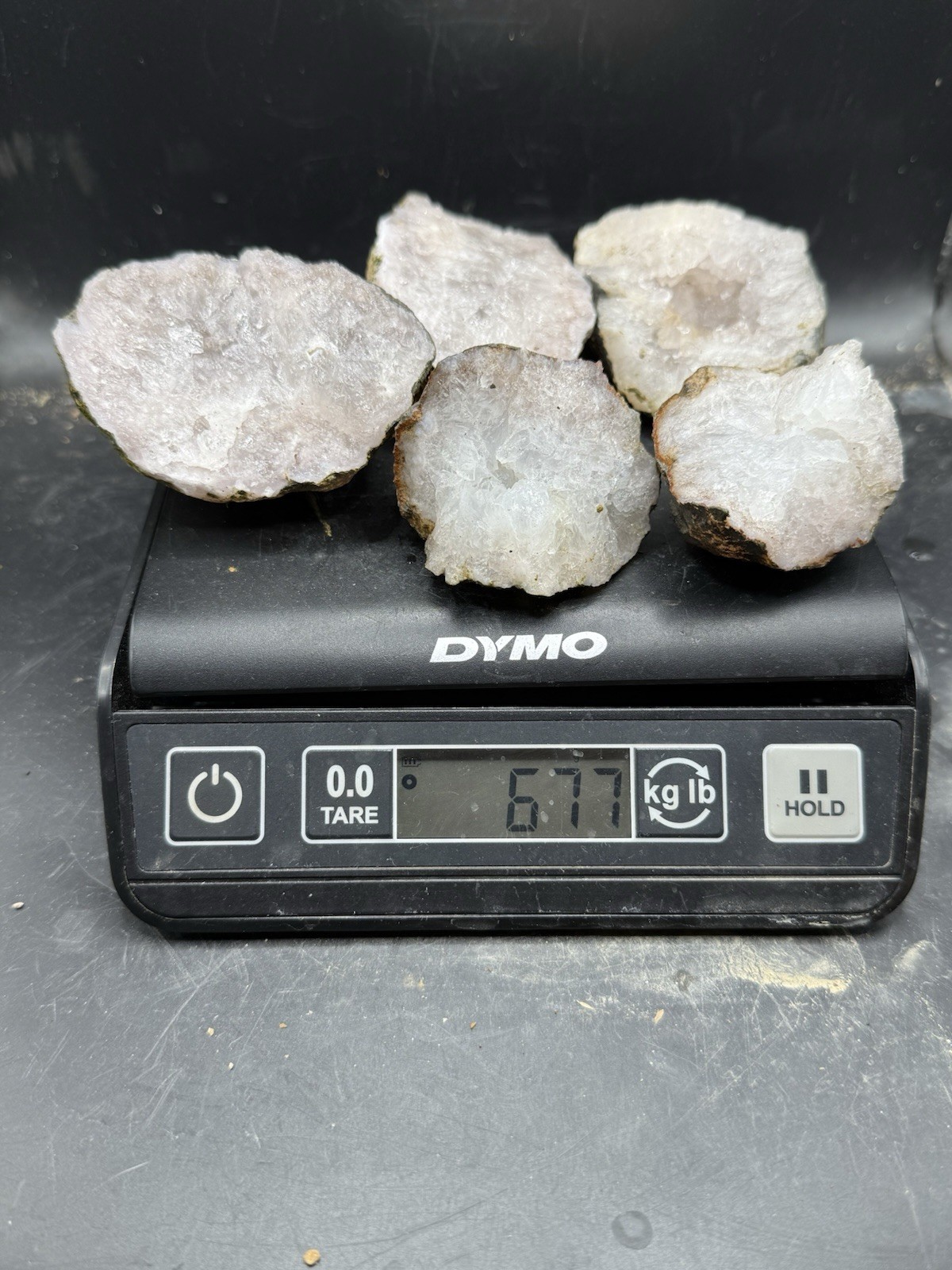 Indiana Amethyst Geode Light Lilac Purple 3,385 Carats All Natural 5 Piece