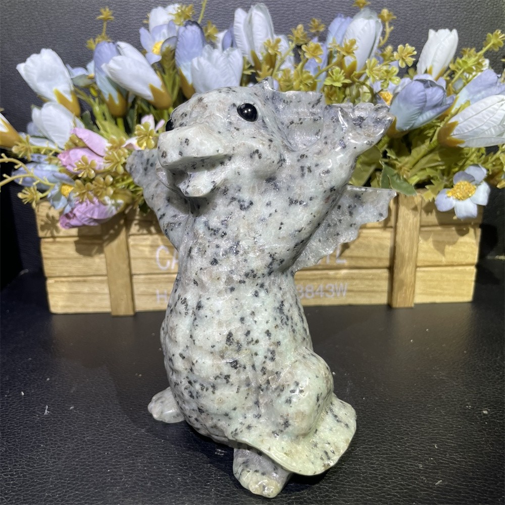 2.4LB 6.6″ Natural Creek Jasper Baby Dragon Decor Mineral Crystal Heal Gift