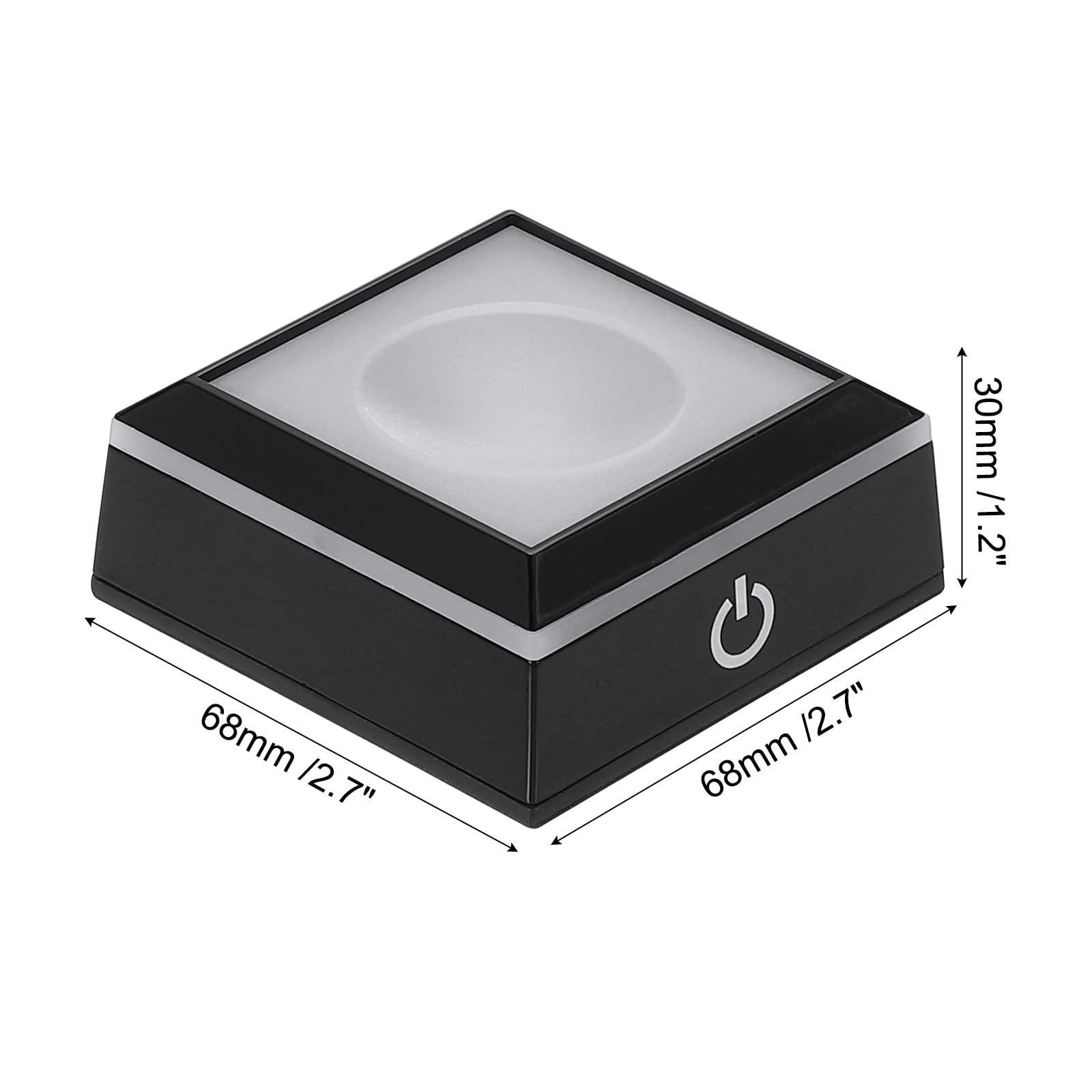 LED Light Base Non-Slip Square Display Stand, LED 6 Lighting Mode Multicolor …