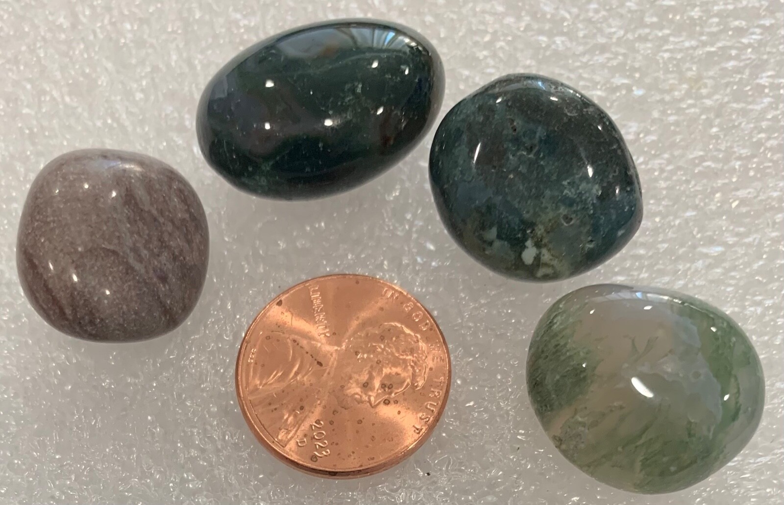 LOT of 34 Tumbled Smooth Polished Palm Healing Jasper Stones