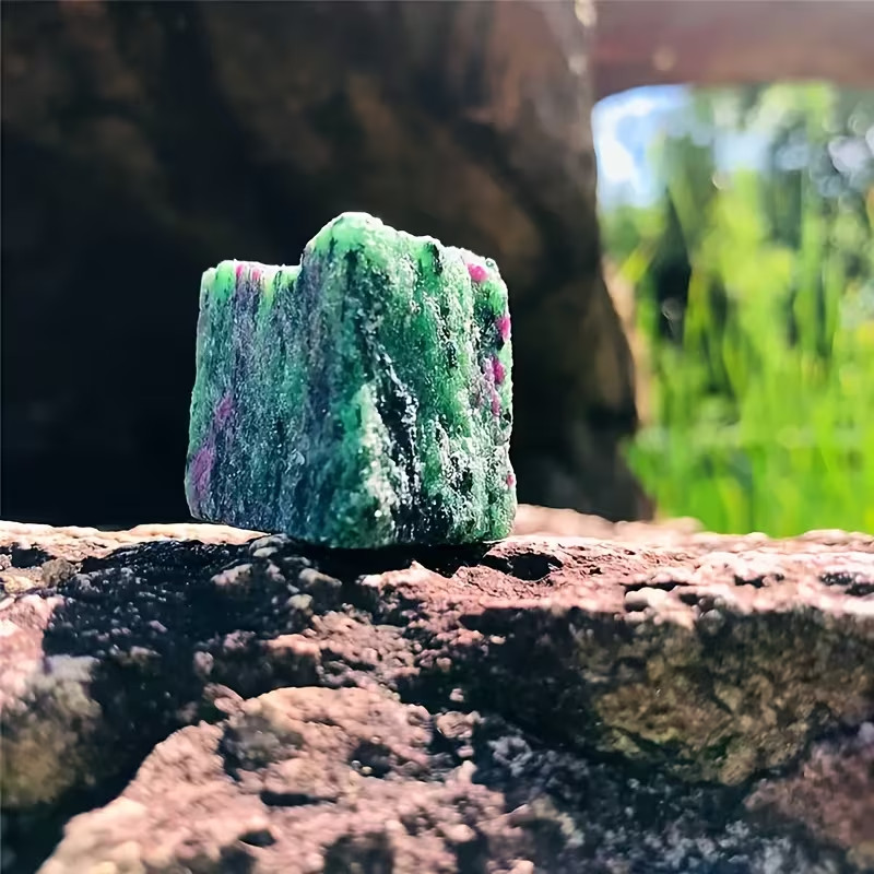 Raw Ruby Zoisite Stone, Natural Unpolished Mineral Specimen, Holiday Gifts