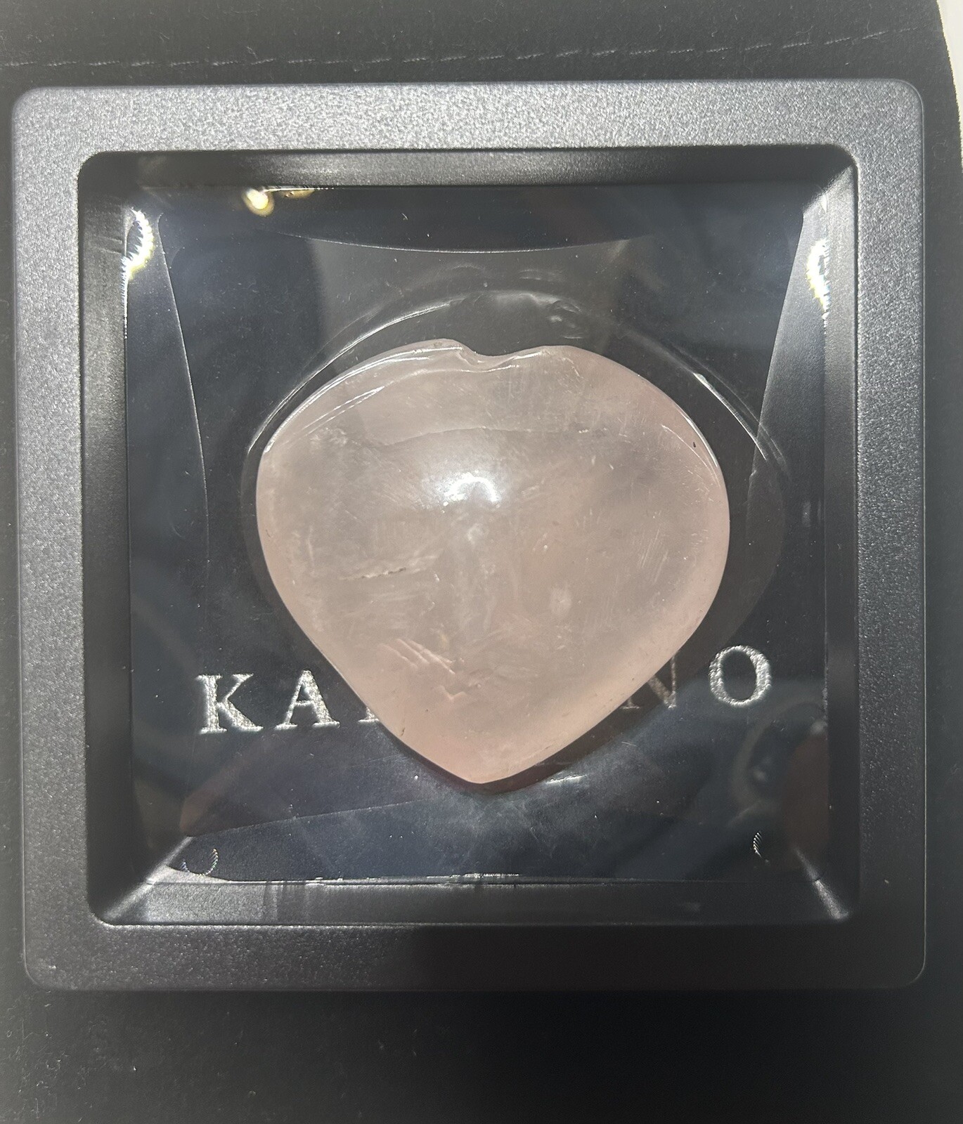 Kalifano Heart Carvings – Set of 3 – Rose Quartz, Petrified Wood & Nephrite Jade