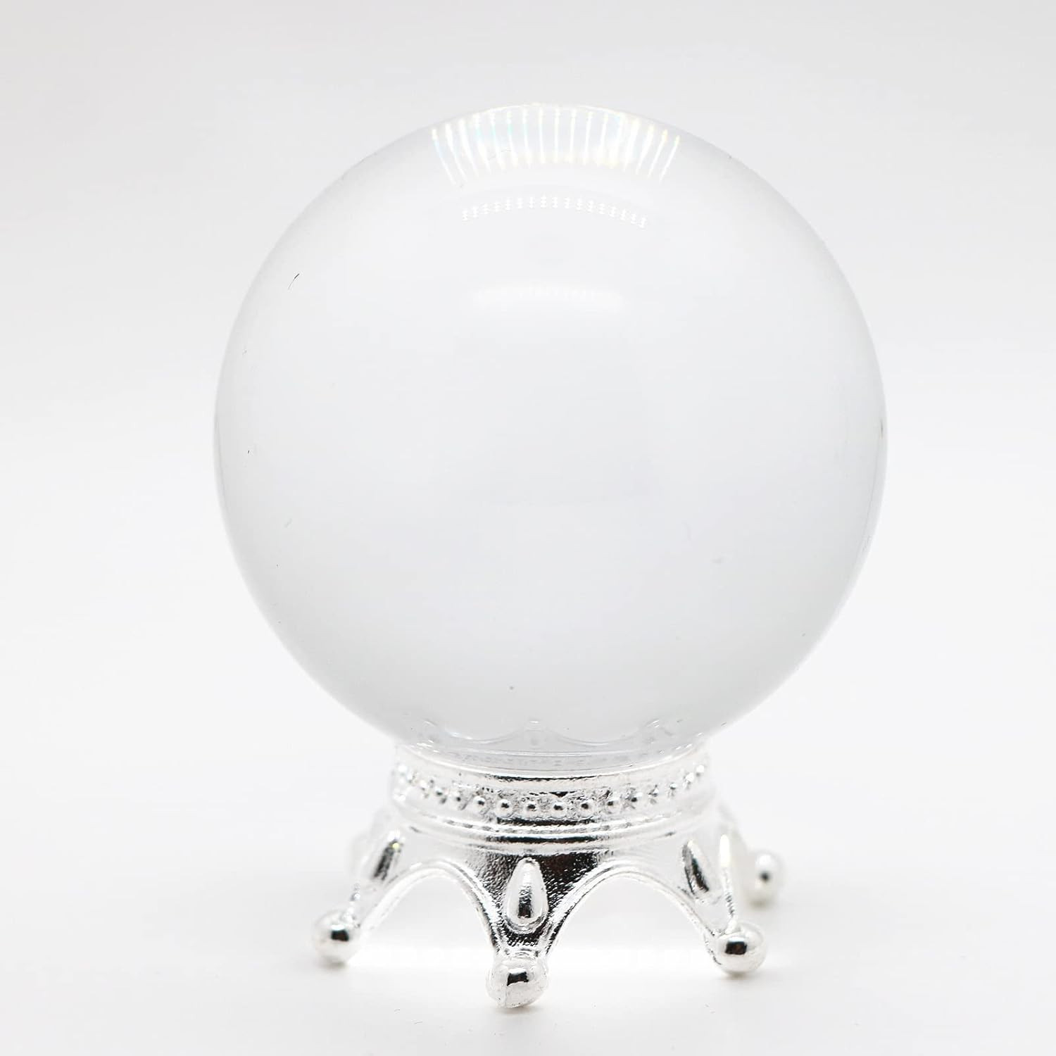 10 pcs Metal Silver Crystal Ball Stands Globe Stone Holders Egg Sphere Displays