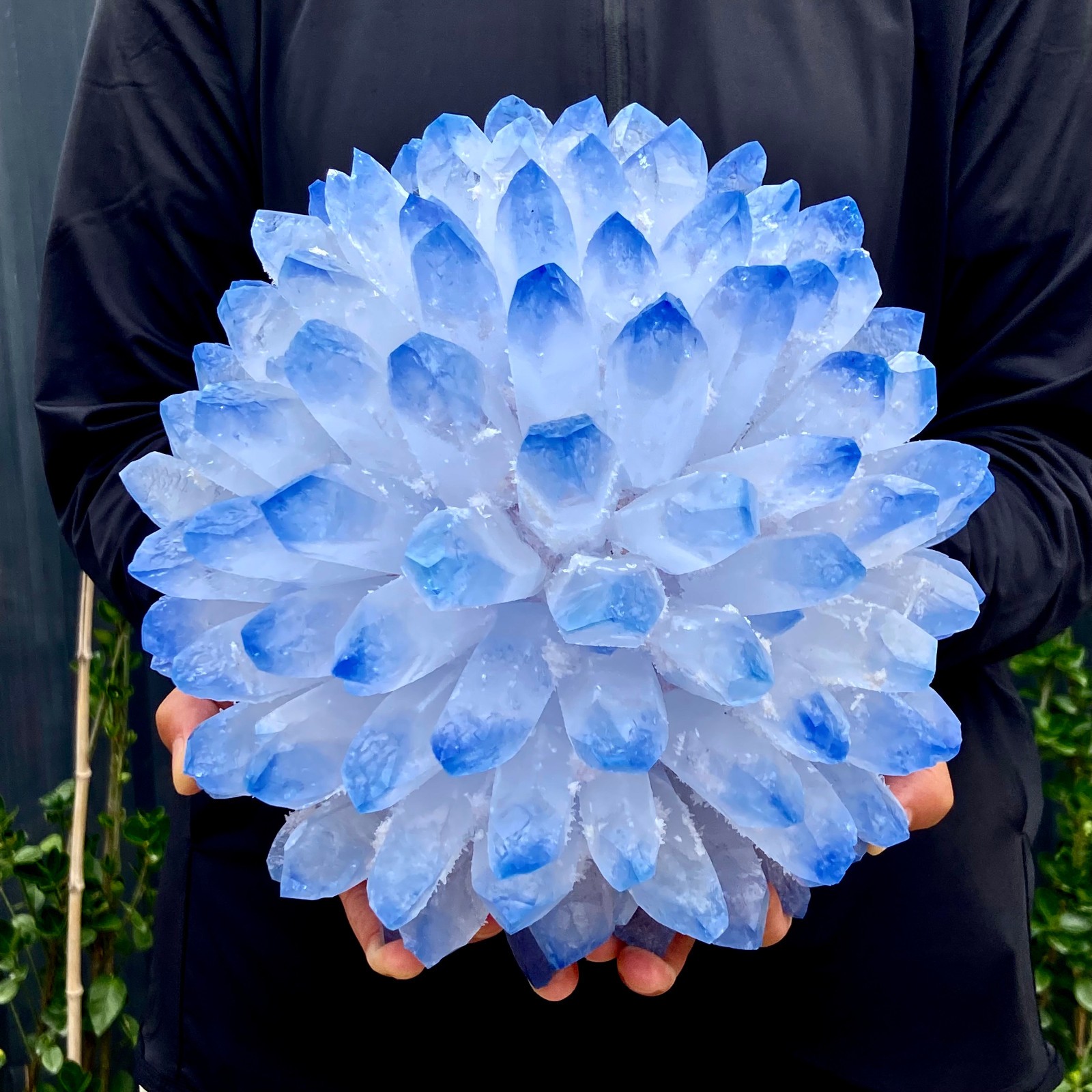 15.32LB New find sky blue phantom quartz crystal cluster mineral sample
