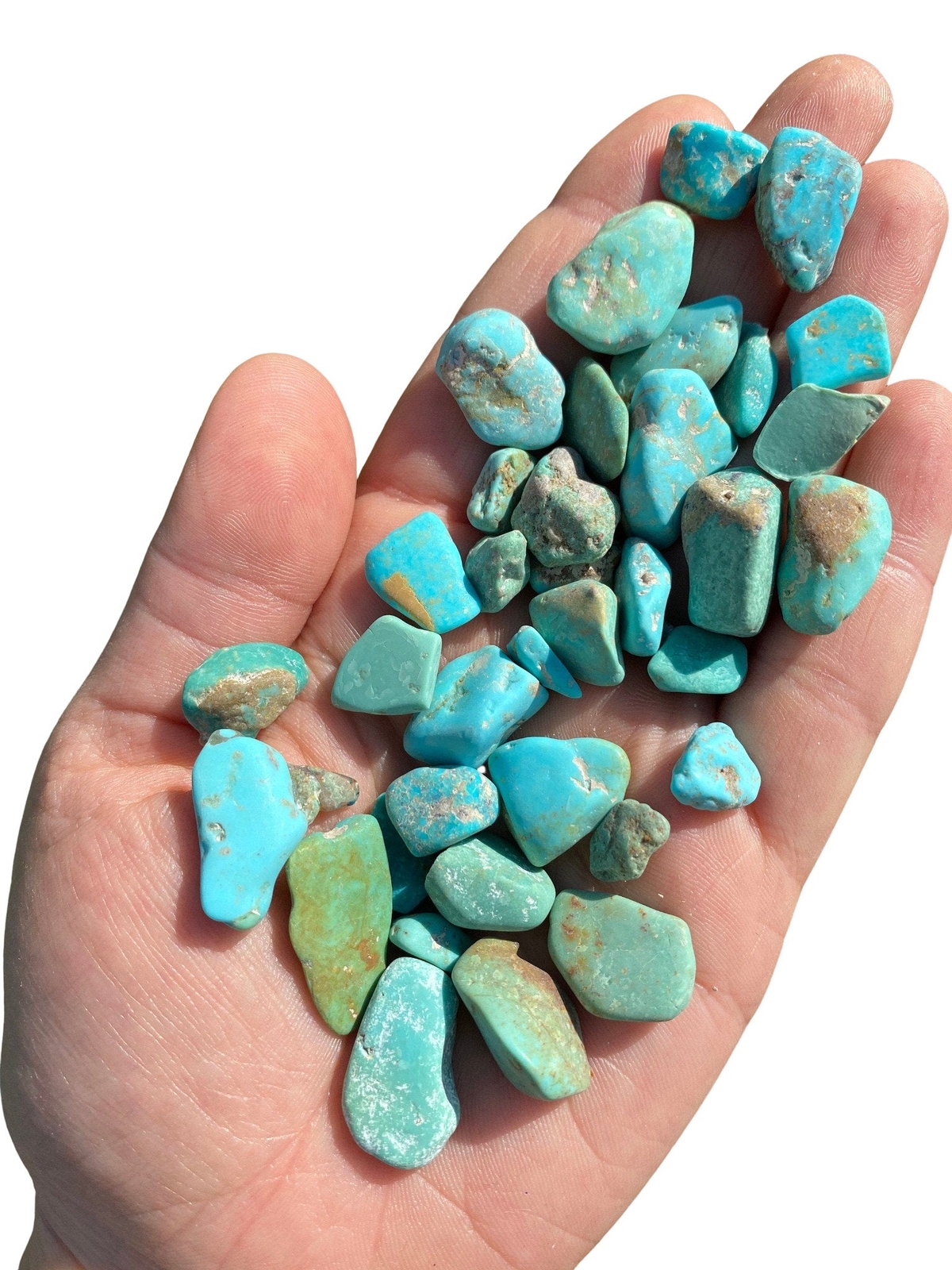 Raw Turquoise Stone (Grade A) Stabilized Turquoise Stone from Kingman, Arizona