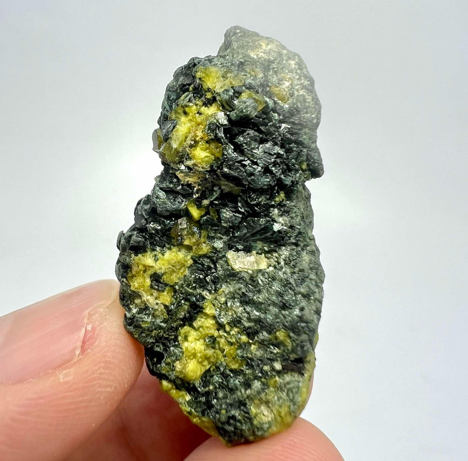 86 CT Rare Vesuvianite With Magnetite Crystals On Matrix From Pakistan AS42