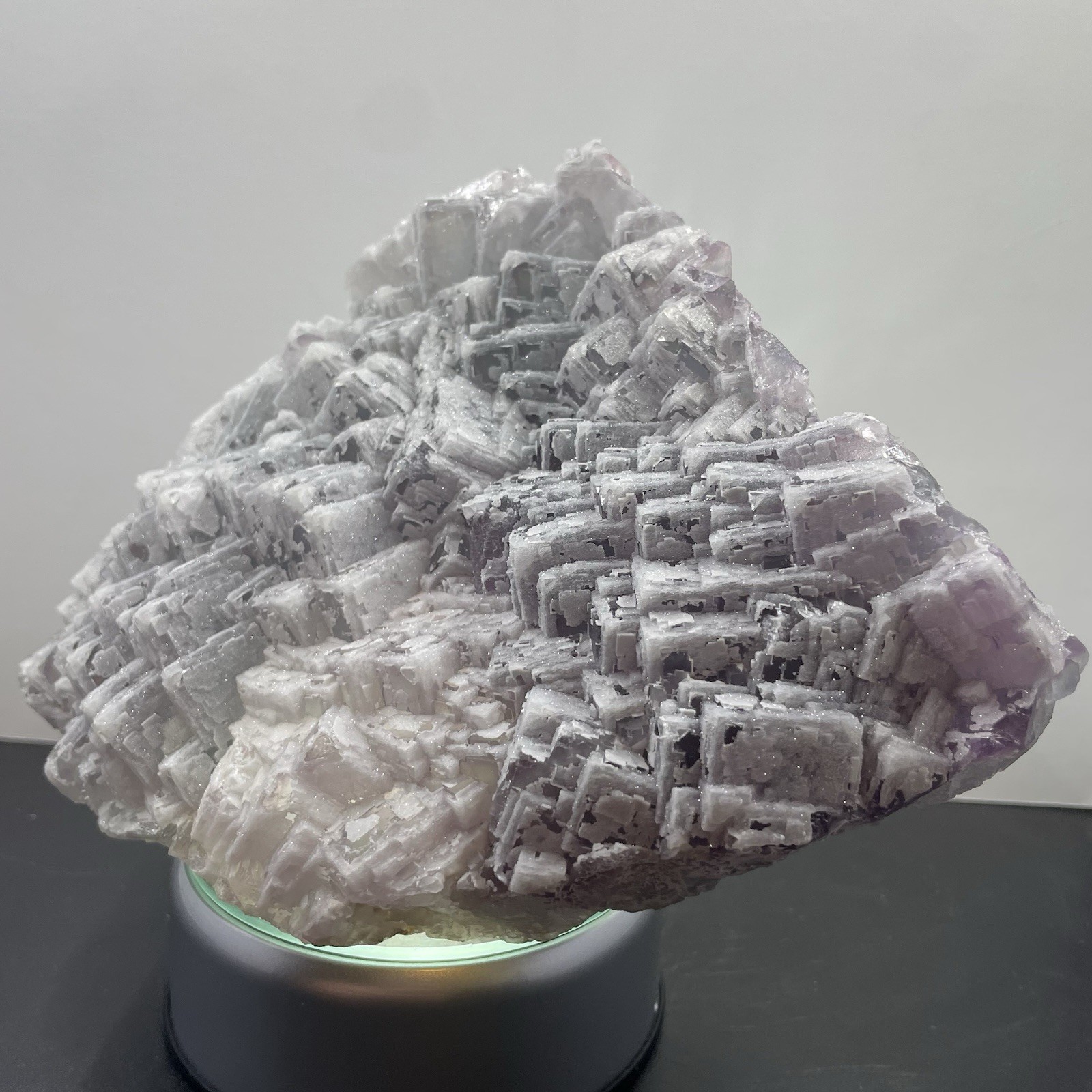 Fluorite Specimen Coated in Drusy Quartz – Cubic Clusters, China Over 5lbs Large