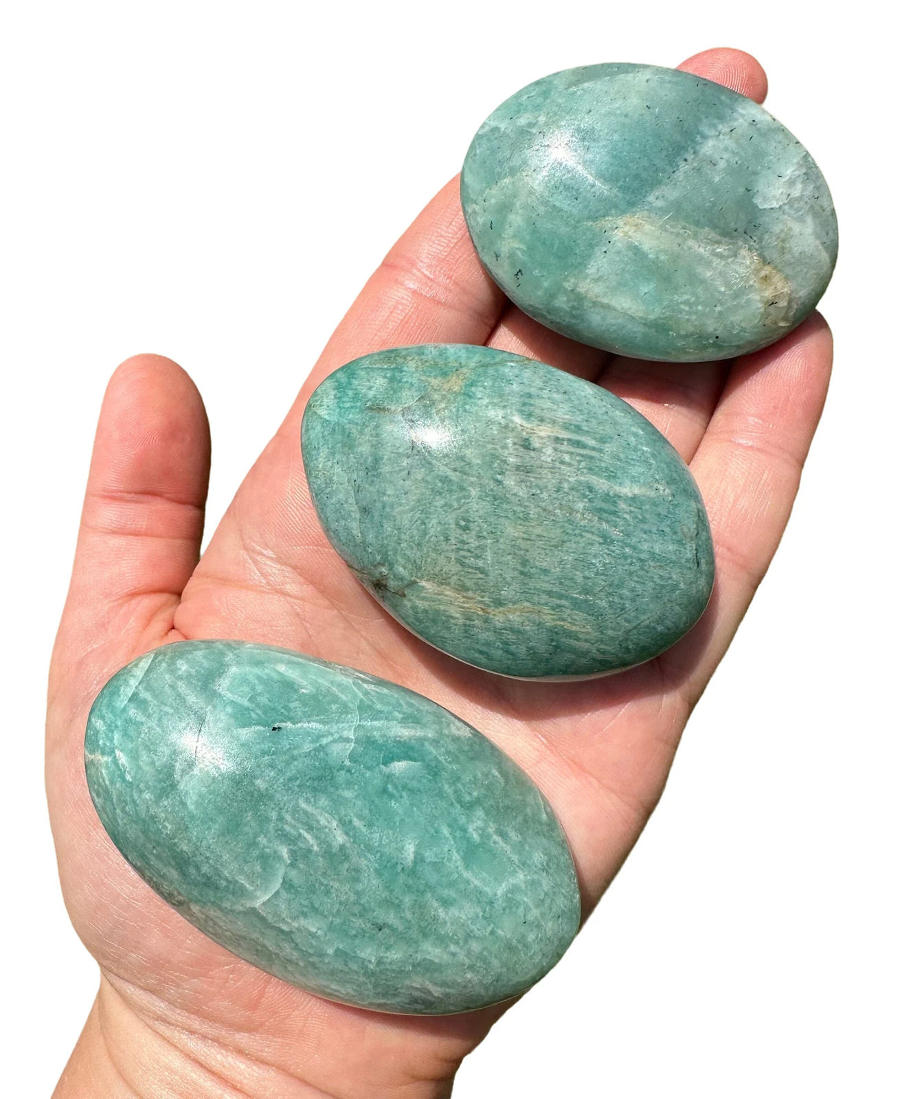 Amazonite Palm Stone, Natural Amazonite from Madagascar