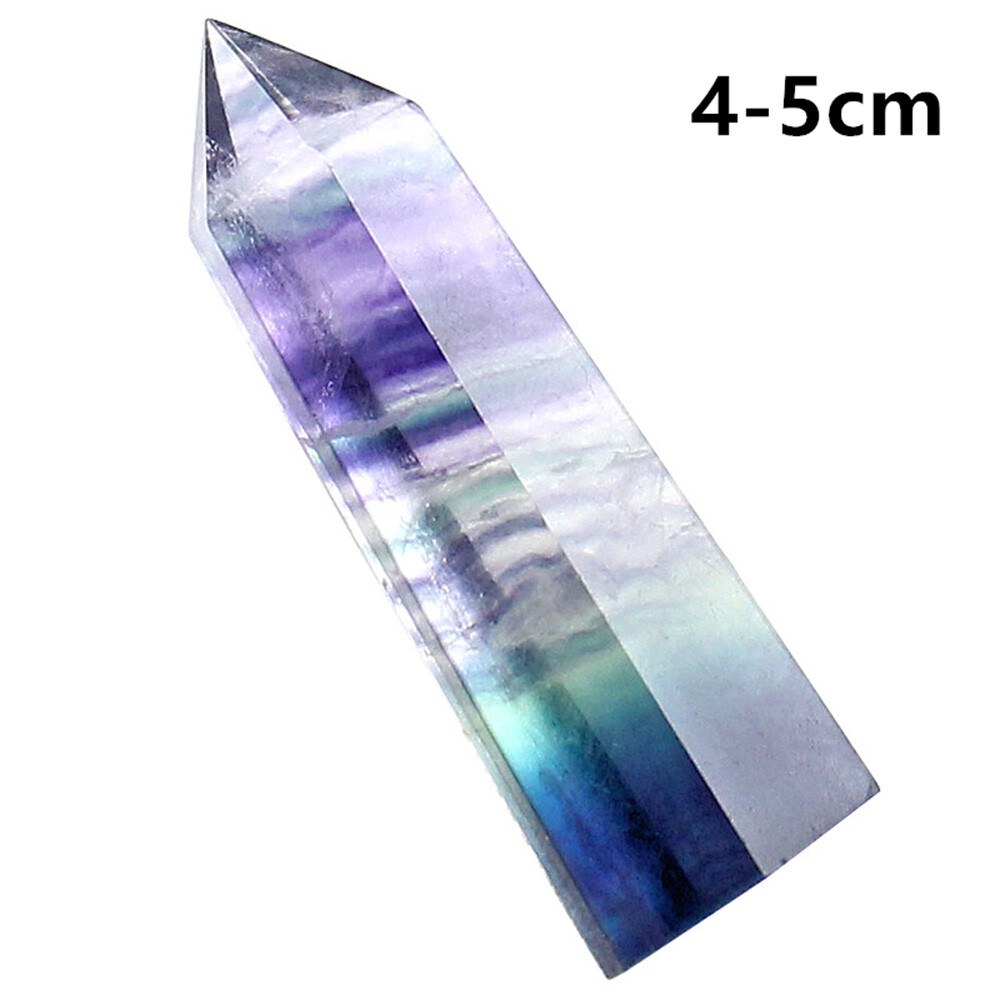 10PCS Rare Natural Rock Fluorite Quartz Crystal Stone Point Healing Obelisk NEW