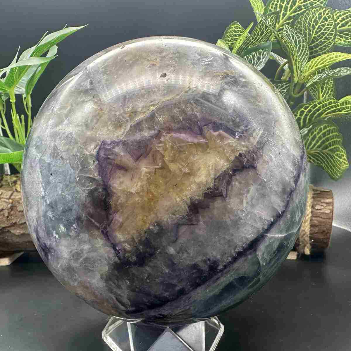 4730g Natural Fluorite Quartz Sphere Crystal Energy Ball Reiki Healing Gem