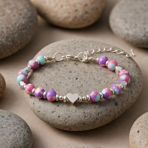 Birthday Bracelet: Natural Stone Healing Bracelet 6mm Emperor Purple