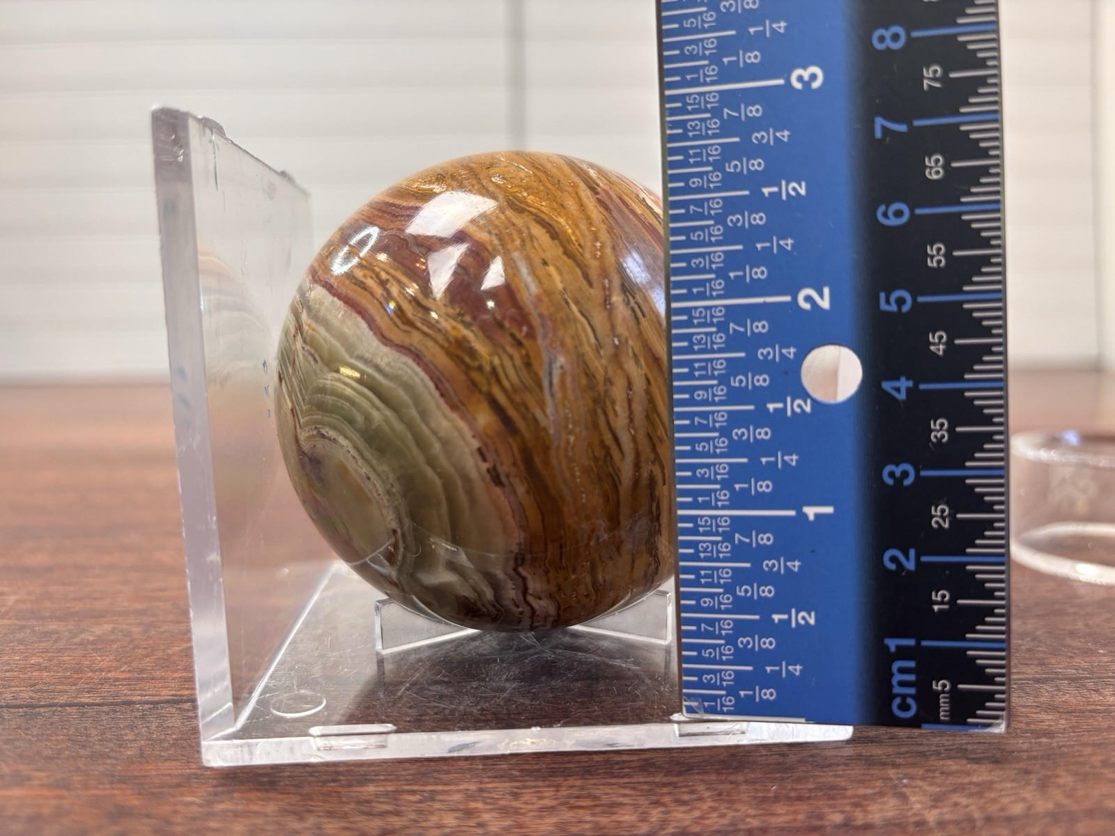 Banded Onyx sphere brown green combination Crystal Ball healing