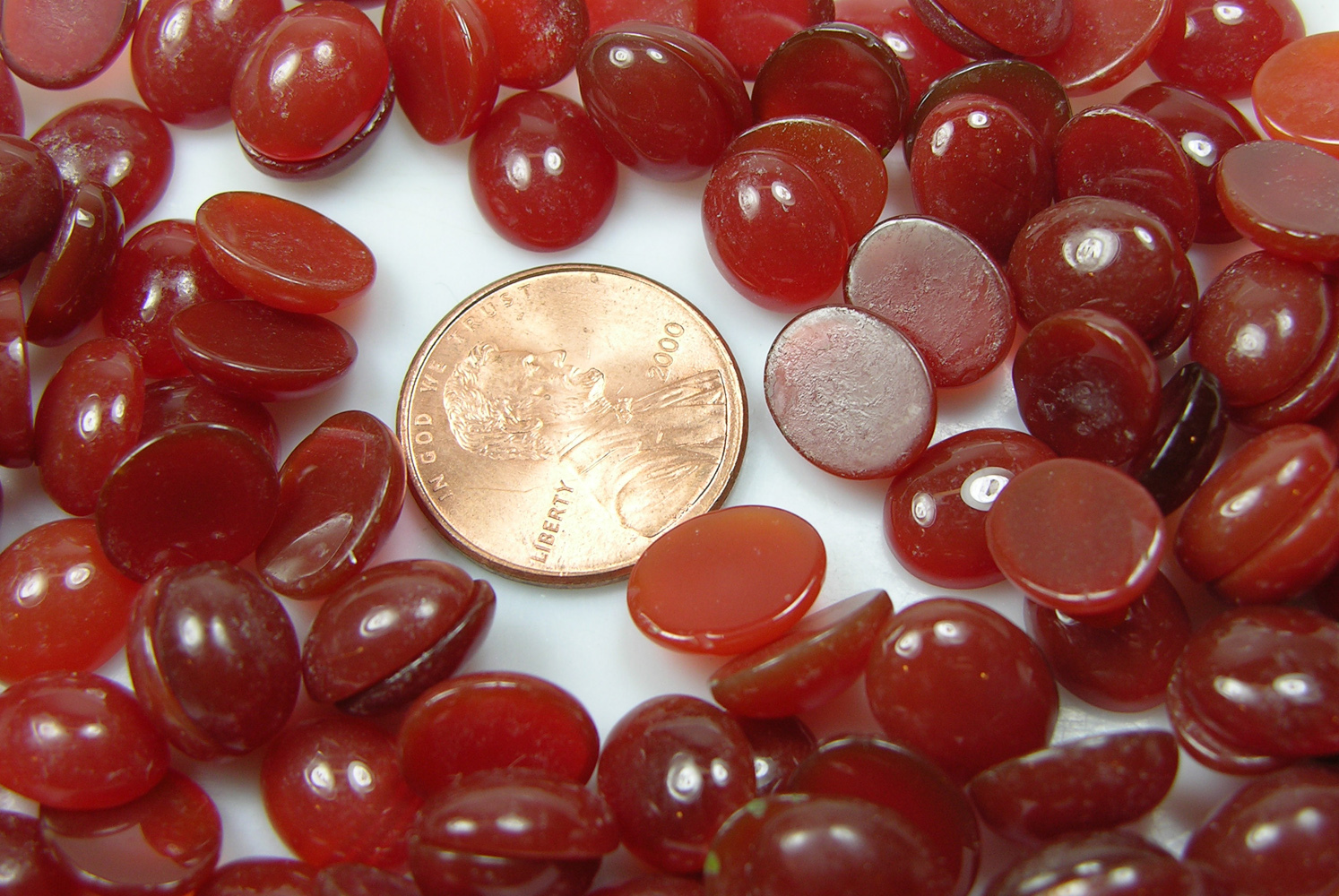 10pcs Brazil 10mmX8mmX4mm 100% Natural Carnelian Oval Cut Gemstones