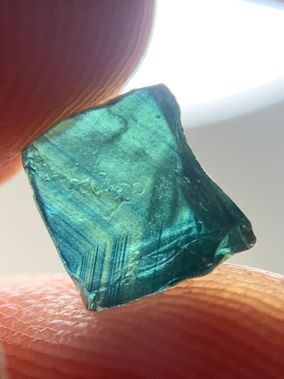 1.50 Crt Amazing Facet Grade Teal Sapphire Rough Piece @Madagascar