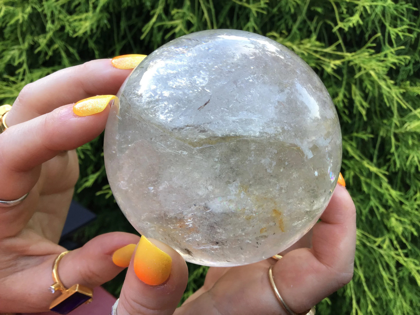 Clear Quartz Crystal Ball ~ Large 1 Lb. 12 oz. ~ 3″ Wide ~ Polished Sphere ~ Sp