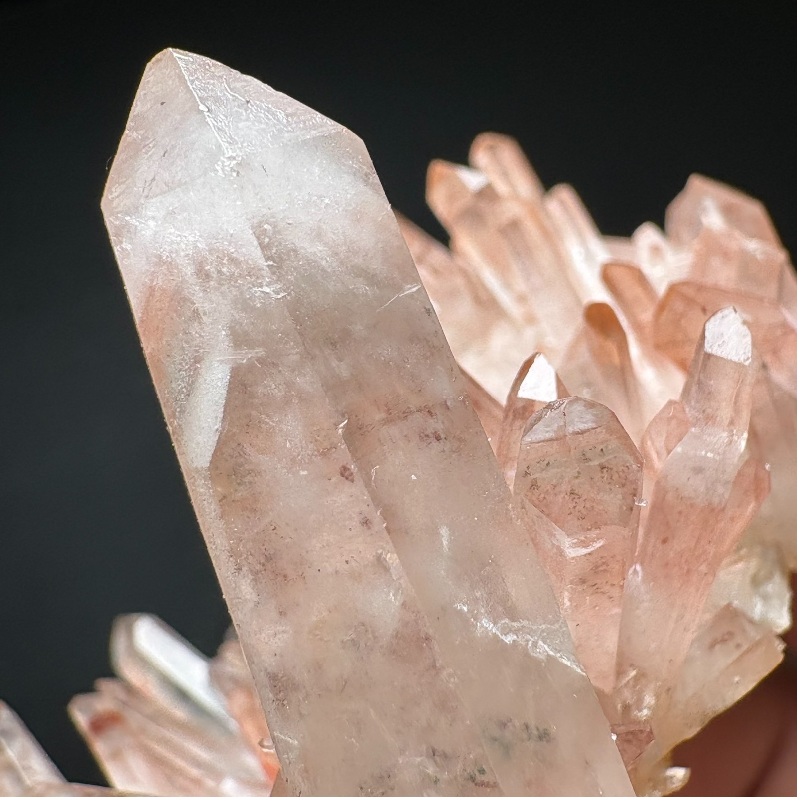 Natural Quartz Pyramid Inclusion Cluster Rare Specimen Raw Mineral Crystal Heal