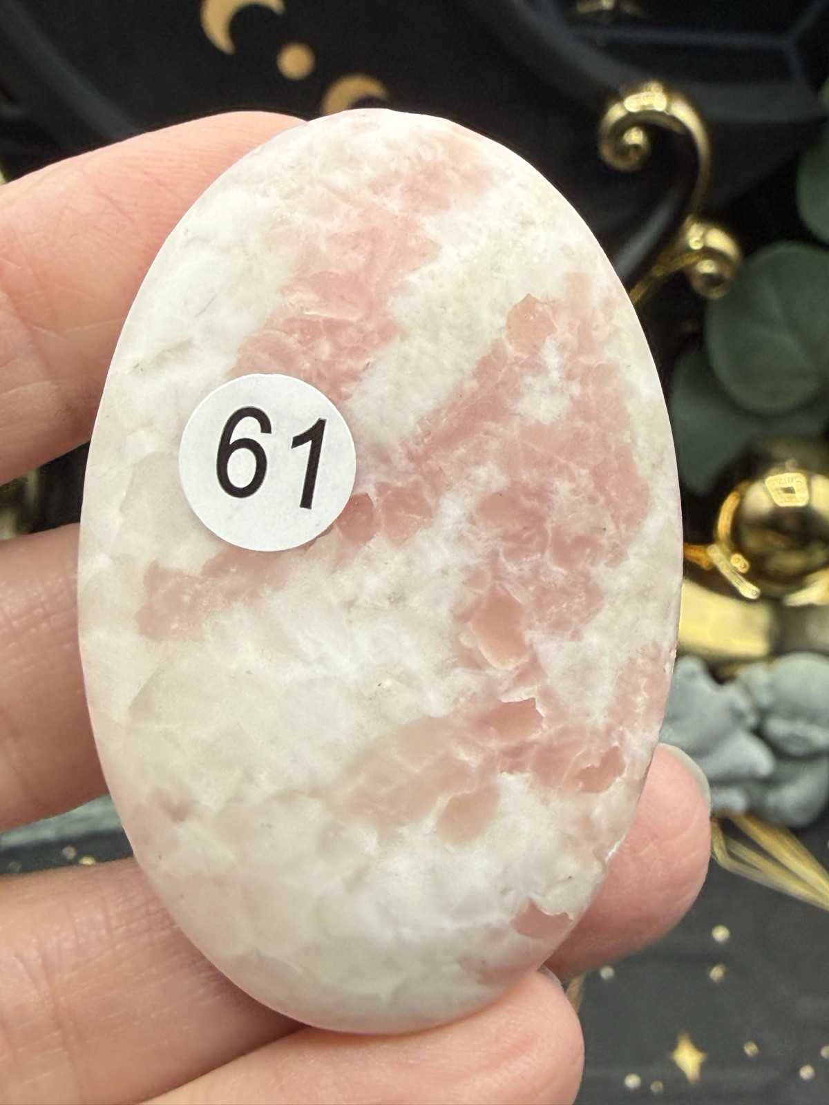 Natural Pink Opal Smooth raw finish Palmstones pocket stone Free shipping
