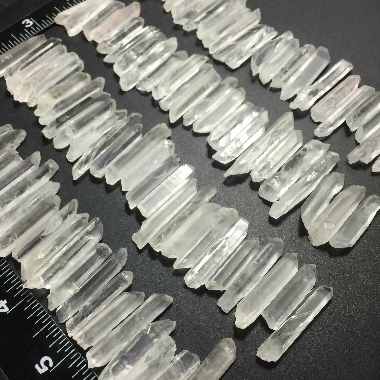 100g Bulk Natural Crystal White Quartz Small Points Terminated Wand Specimen Lot
