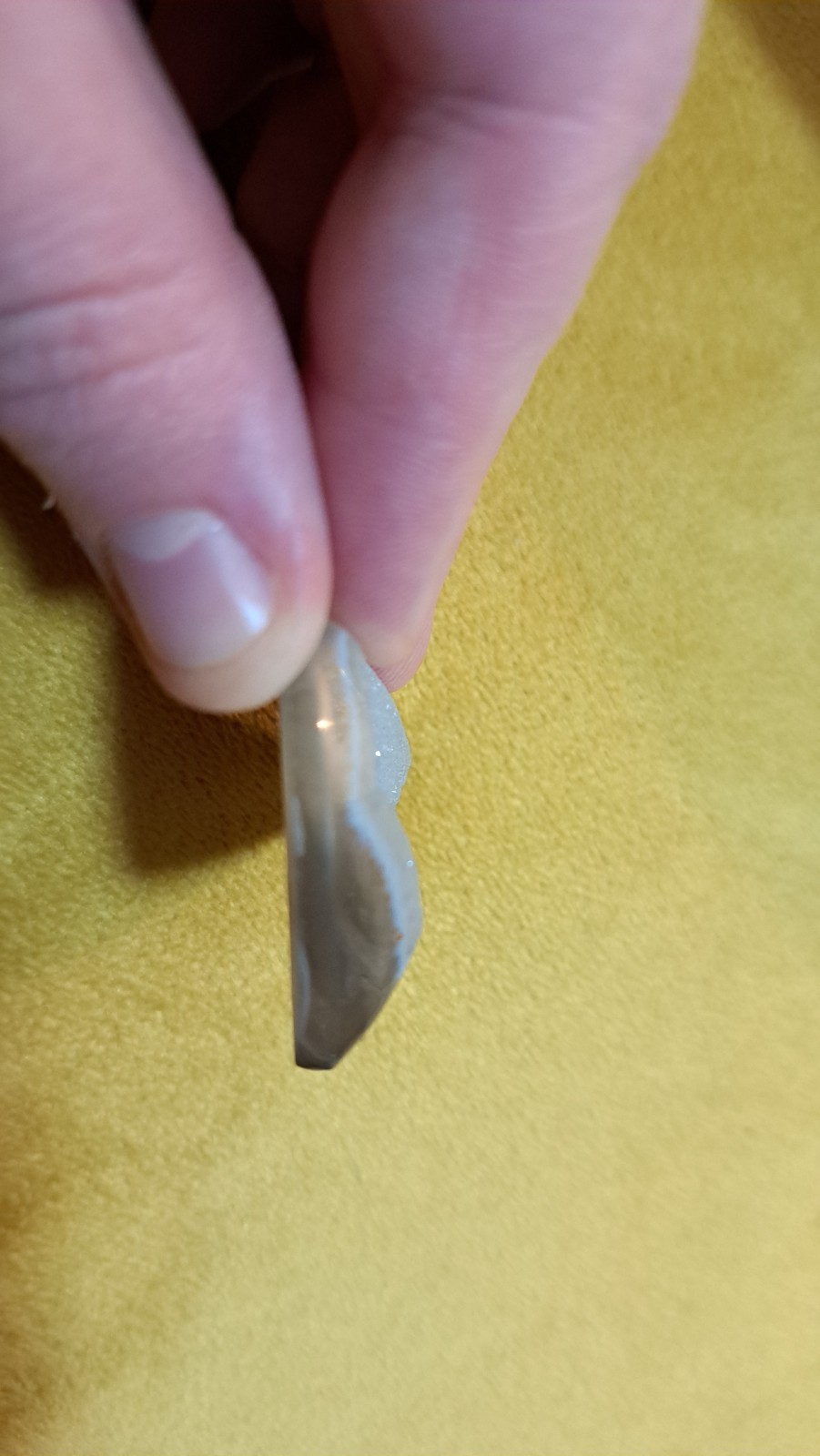 GEMS for DESIGNERS- Gorgeous Geode Drusy Botryoidal White/Tan Triangle 42mmx33mm