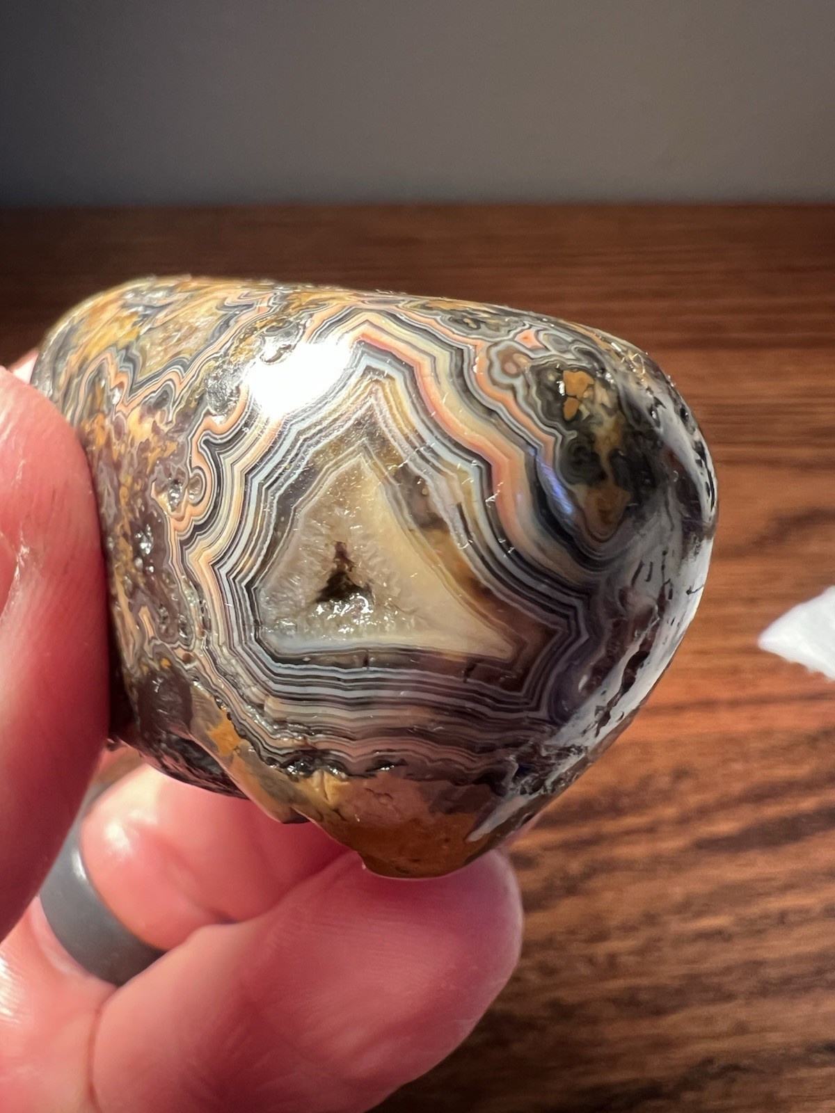 Very Nice Museum Quality Nebraska Fairburn Agate 5.25 oz 2.75×1.5×1.5”