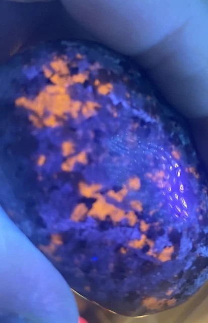 60mm Palm Yooperlite Natural flame stone Reiki Crystal Quartz Healing Decorate