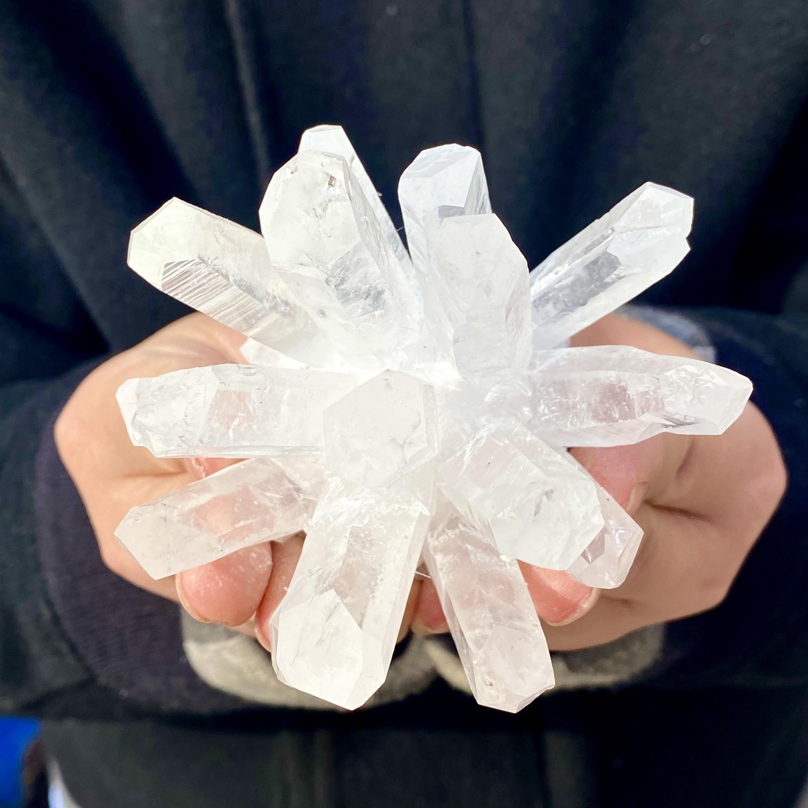 310G Newly discovered white Phantom Quartz Crystal Cluster mineral samples