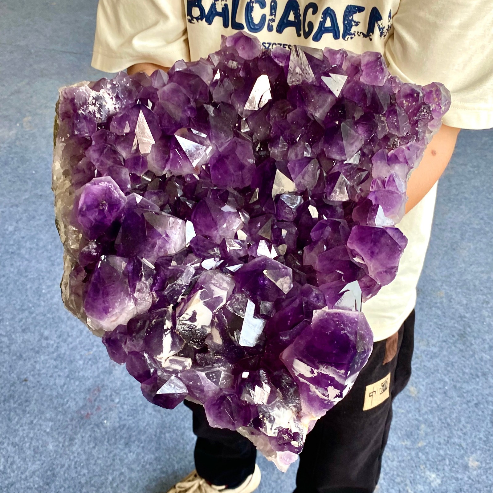 25.19LB Large Natural Amethyst geode quartz cluster crystal specimen Healing.