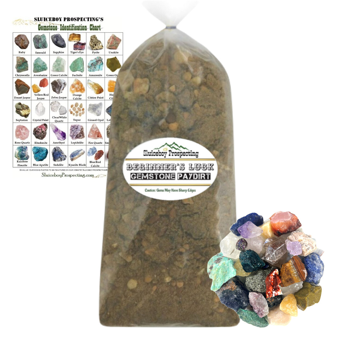 Gemstone Paydirt 5lb Classic Gem Bag – Rough Stone Mix Rock Tumbling Gem Mining