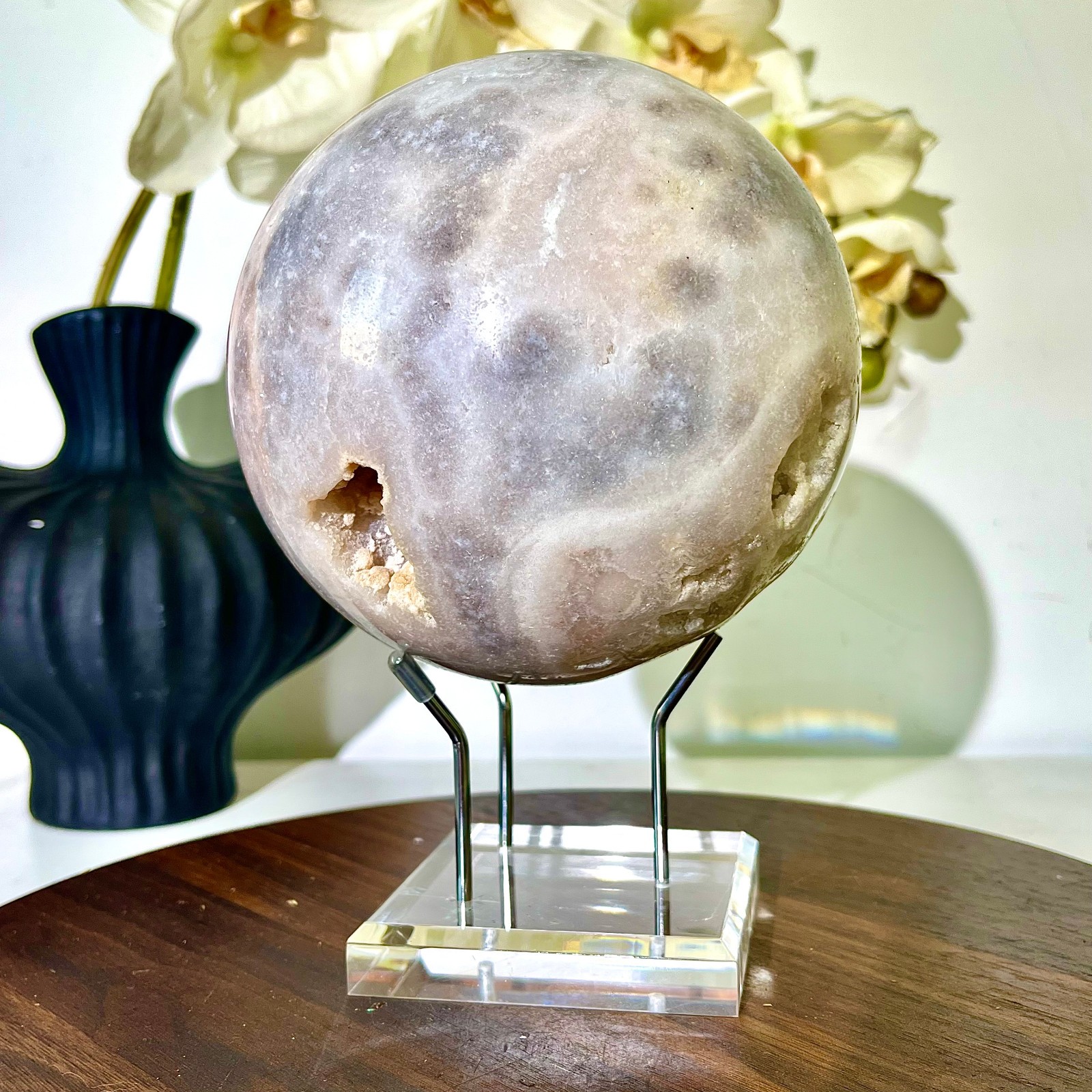 6.56LB Natural Purple Pink Crystal Advanced Cave Spherical Spiritual Decoration