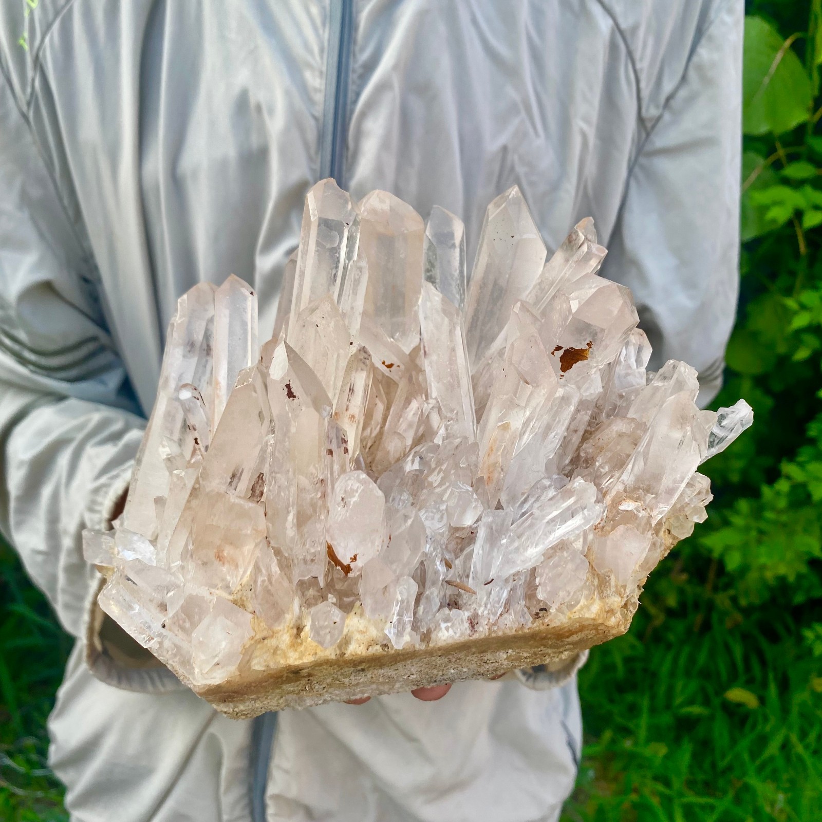 5.51LB Large Natural Clear White Crystal Quartz Cluster Energy Healing Specimen