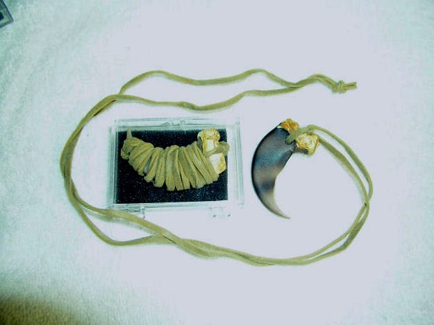 Bear Claw necklaces 4 per buyer 15″ leather cord courage & strength simulated