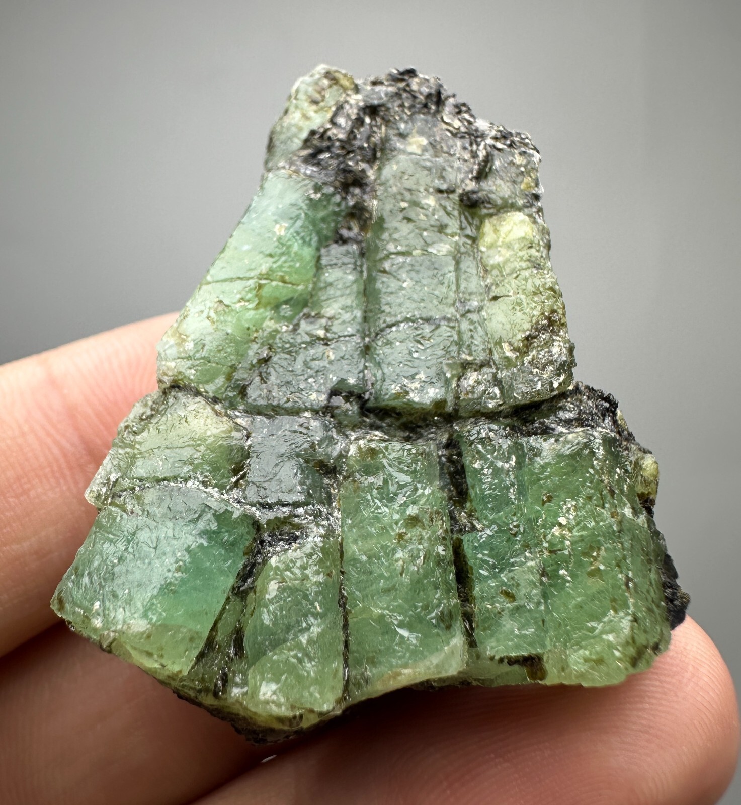 104 Carat Full Terminated Top Green Chitral Emerald Crystals Clusters From @PAK