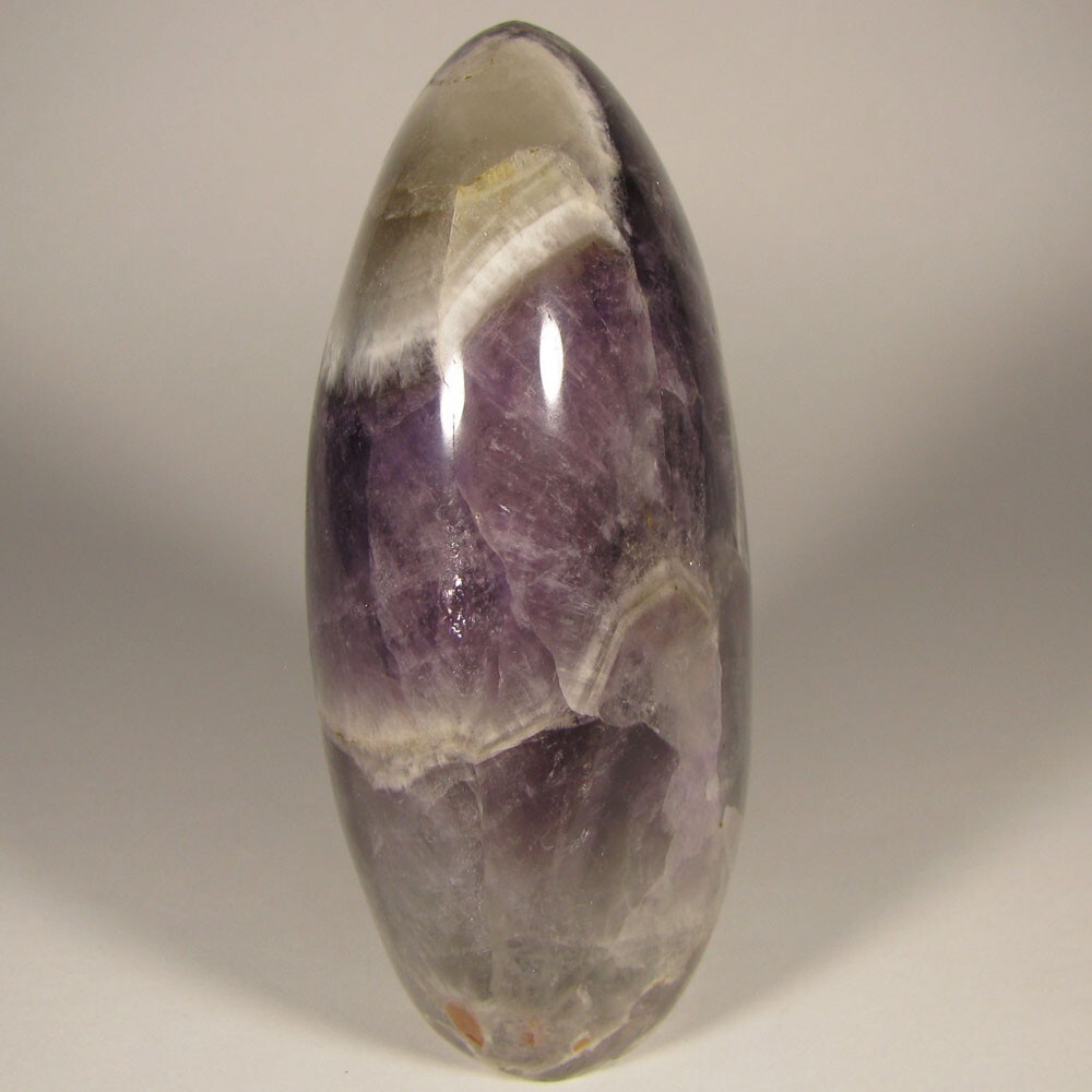 4.3″ BANDED AMETHYST Crystal Polished Freeform Standup – Madagascar – 1.3 lbs.