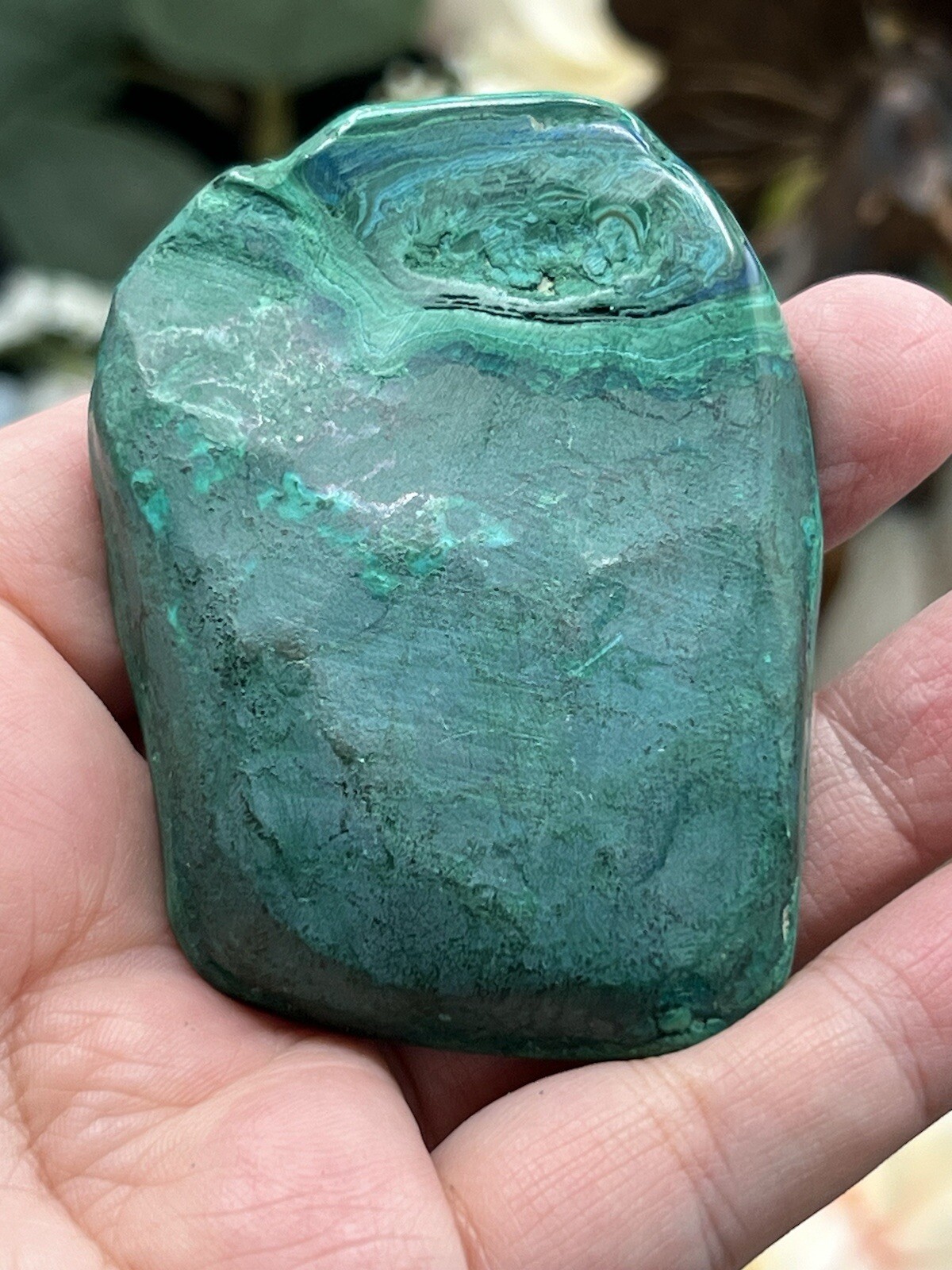 Natural “Malacolla” Malachite & Chrysocolla Freeforms L@@K Free ship & Gift