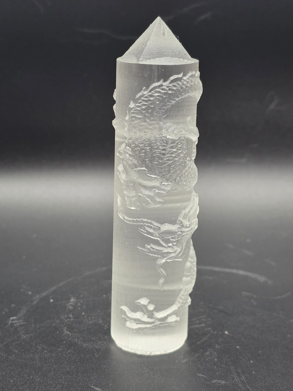 Dragon selenite tower! 4.25 inches tall, 4 ounces