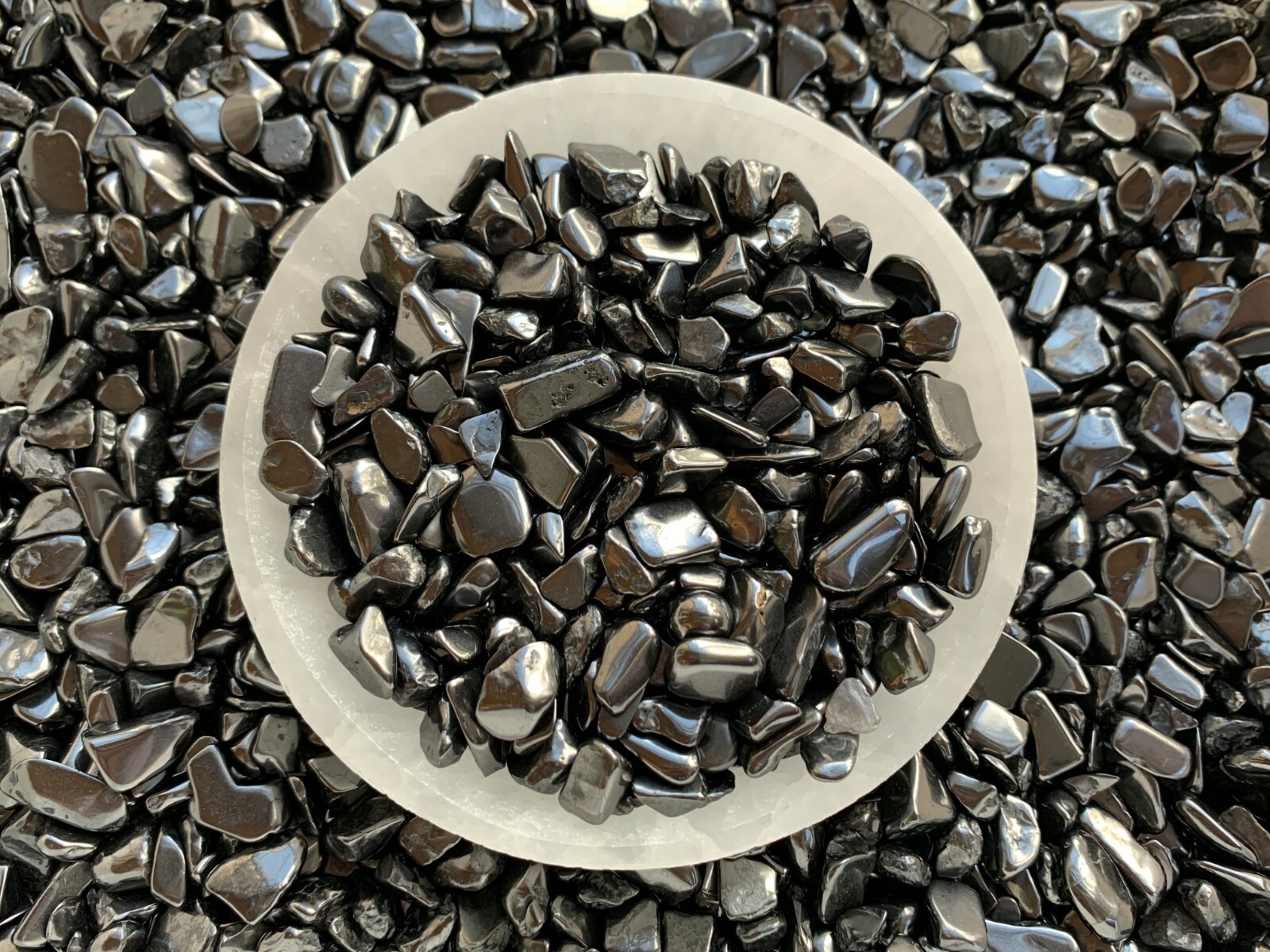 Grade A++ Shungite Semi Tumbled Gemstone Mini Chips 6- 12 mm, Wholesale Bulk Lot
