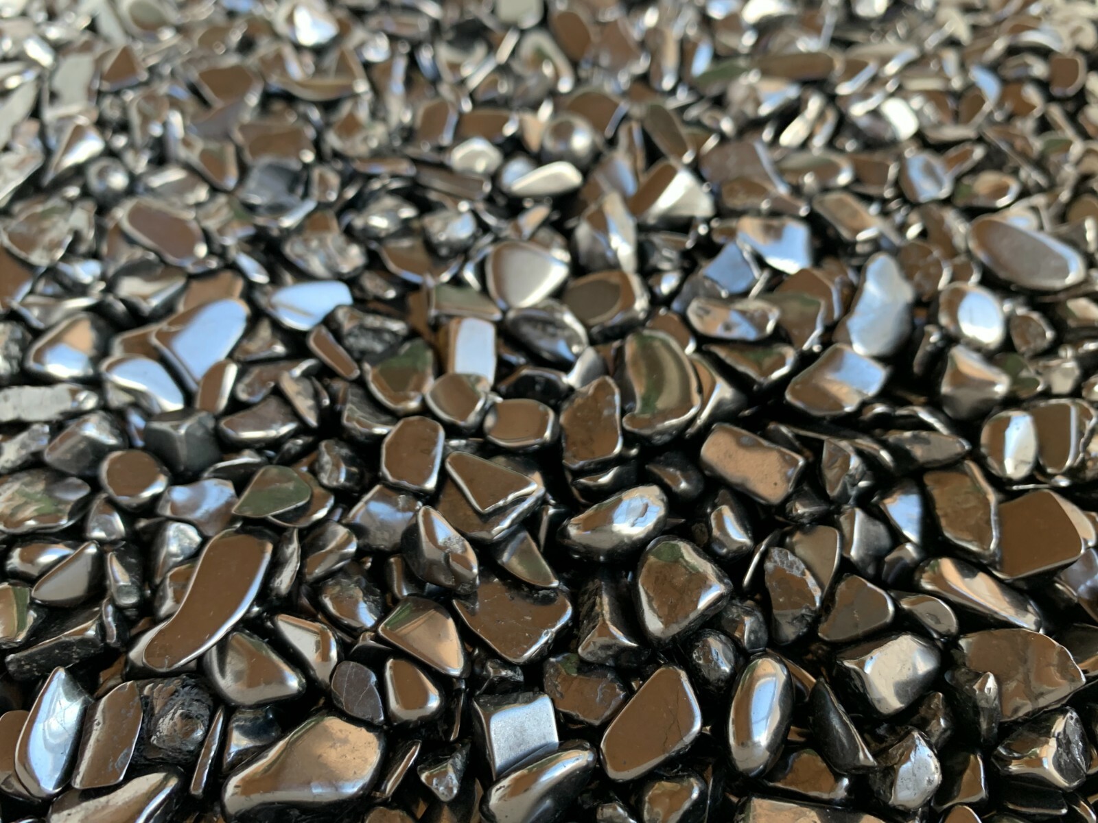 Grade A++ Shungite Semi Tumbled Gemstone Mini Chips 6- 12 mm, Wholesale Bulk Lot