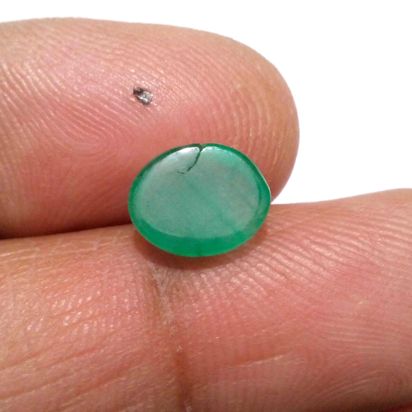 2.60 Crt Excellent Top Green Zambian Emerald Oval Shape Cabochon Loose Gemstone