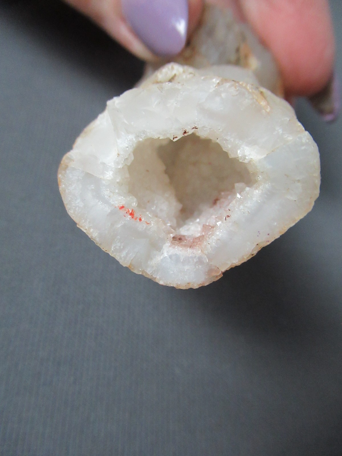 Double Geode – White Cream Brown – 1 1/2” x 2 5/8” – g6 bz