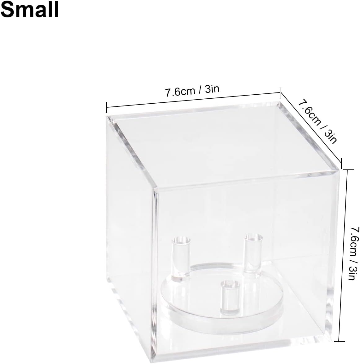 Kcgani Clear Acrylic Geodes Rocks 3 Pegs Display Easel Stands Support