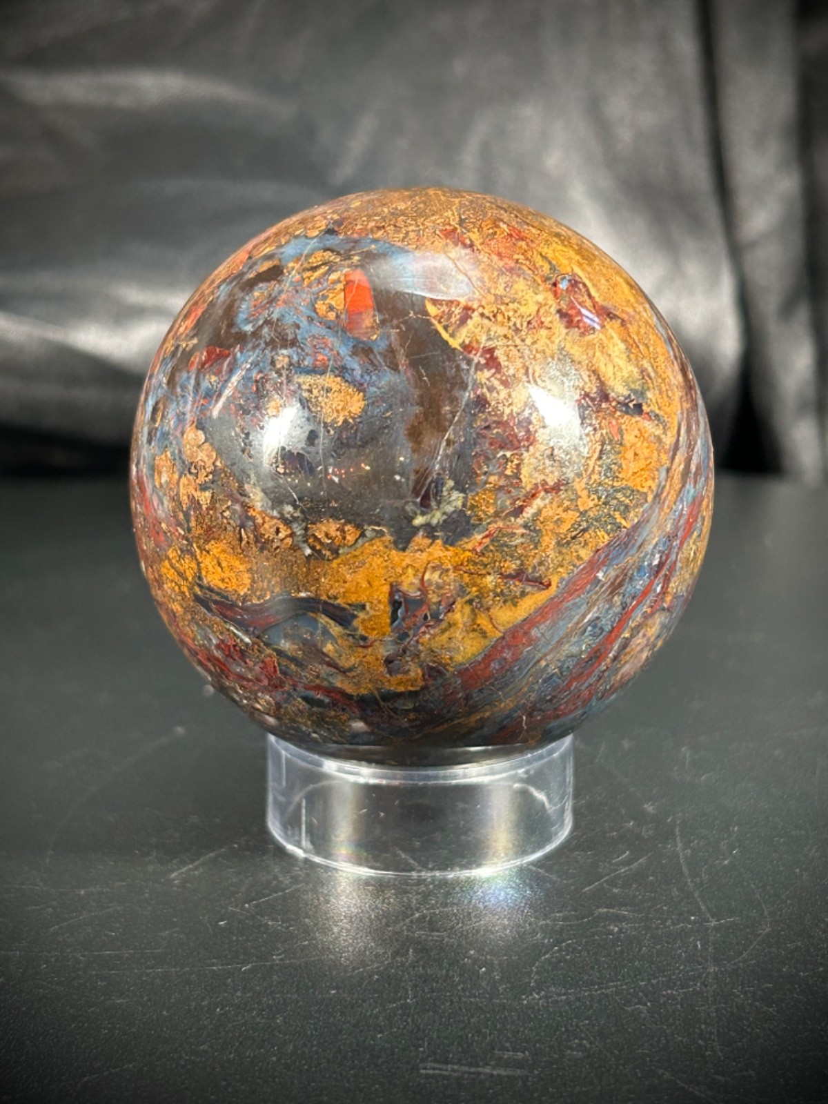 2.3″ Pietersite Sphere On Acryic Stand 10.2oz (290 grams)