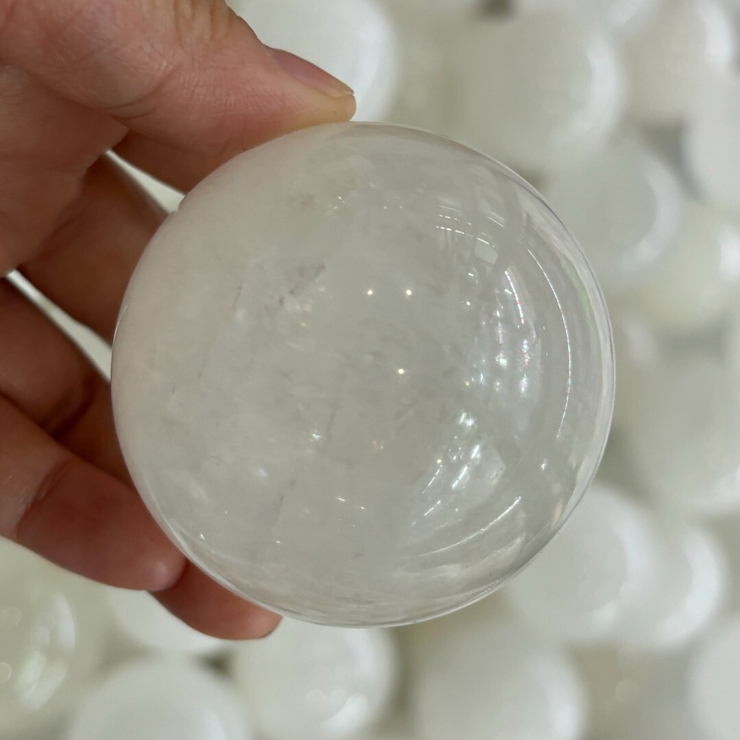 Natural Iceland Spar Optical Calcite Quartz Crystal Mineral Specimen 300g+ 1pc