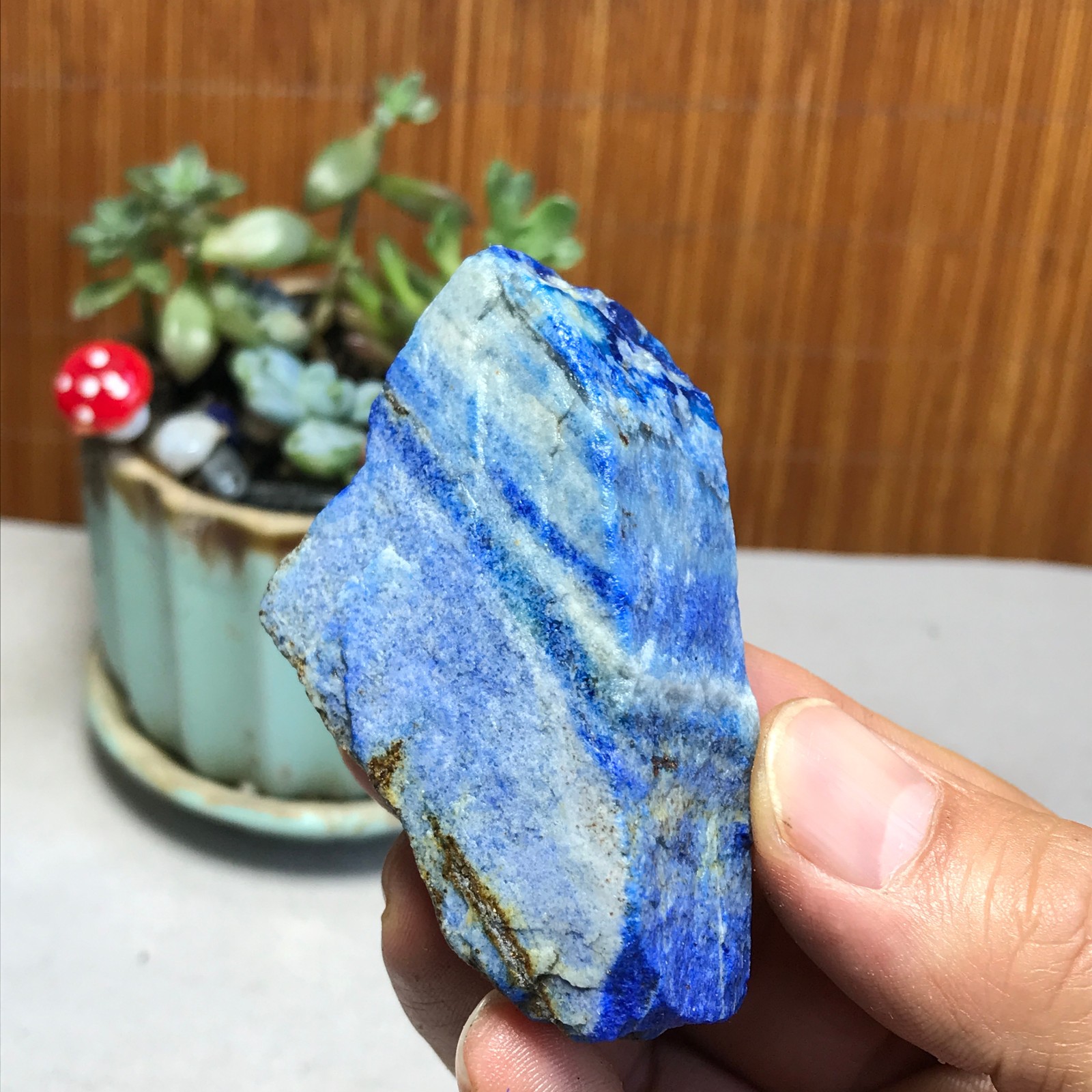 91g Natural lapis lazuli Crystal gemstone Rough Mineral Specimen healing A5698
