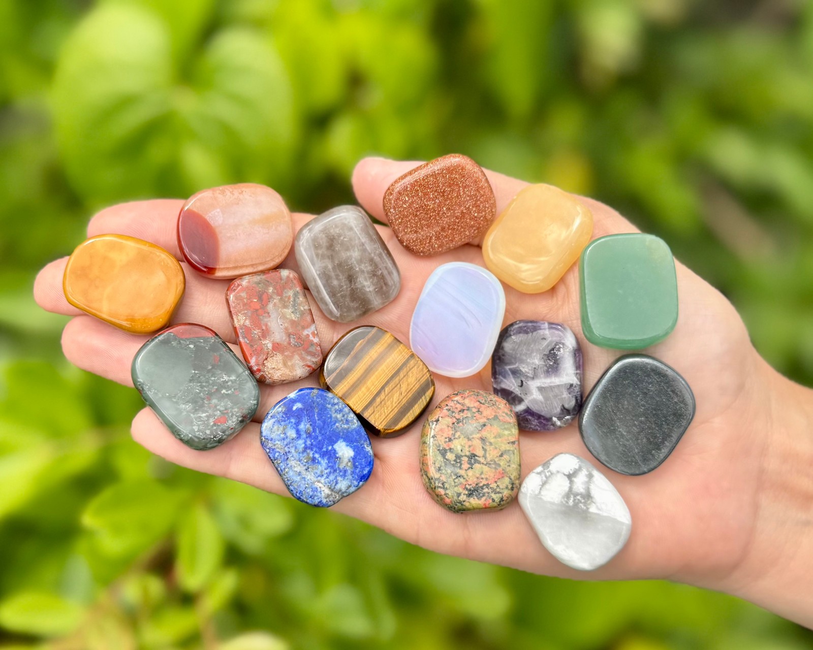 Mini Crystal Palm Stones BUY 2 GET 1 Free: Choose Gemstone (Natural Worry Stone)